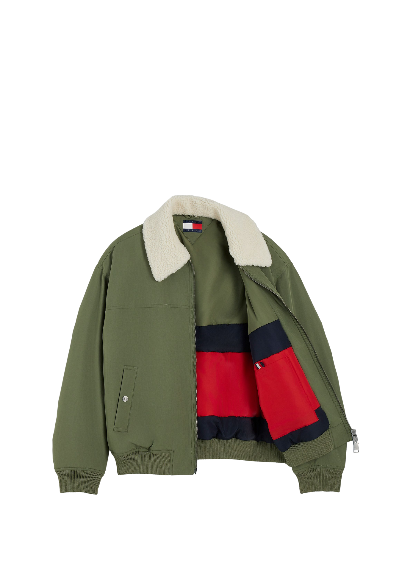 Aviator jacket with faux fur collar TOMMY HILFIGER Khaki