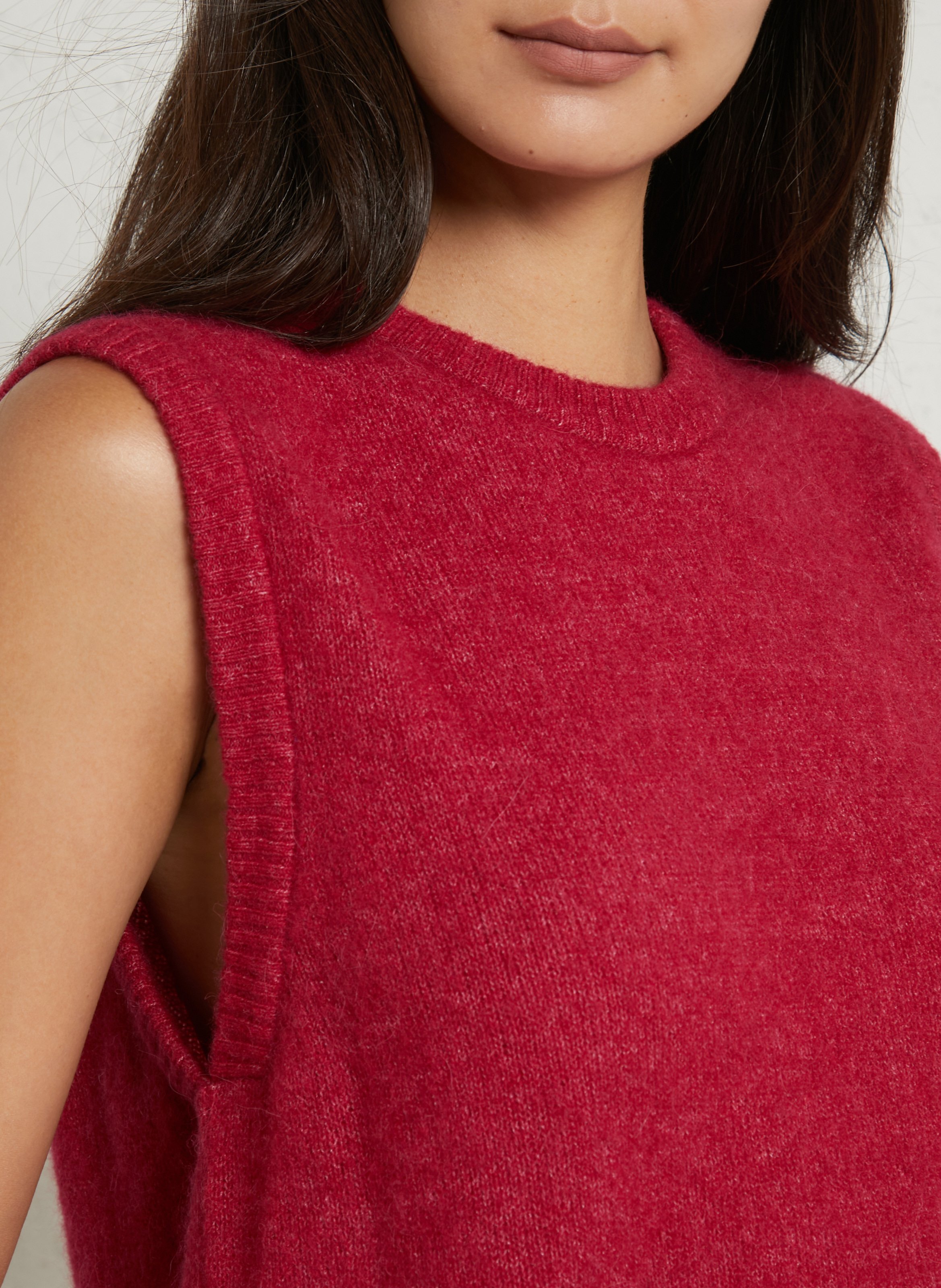 Pull oversize en maille vitow AMERICAN VINTAGE Rouge