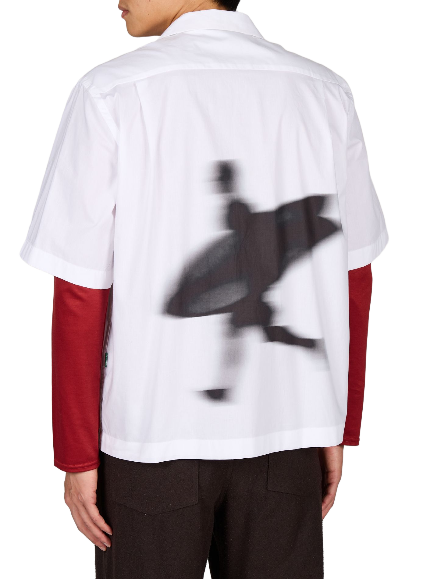 Solid square-cut cotton shirt ANNARR White