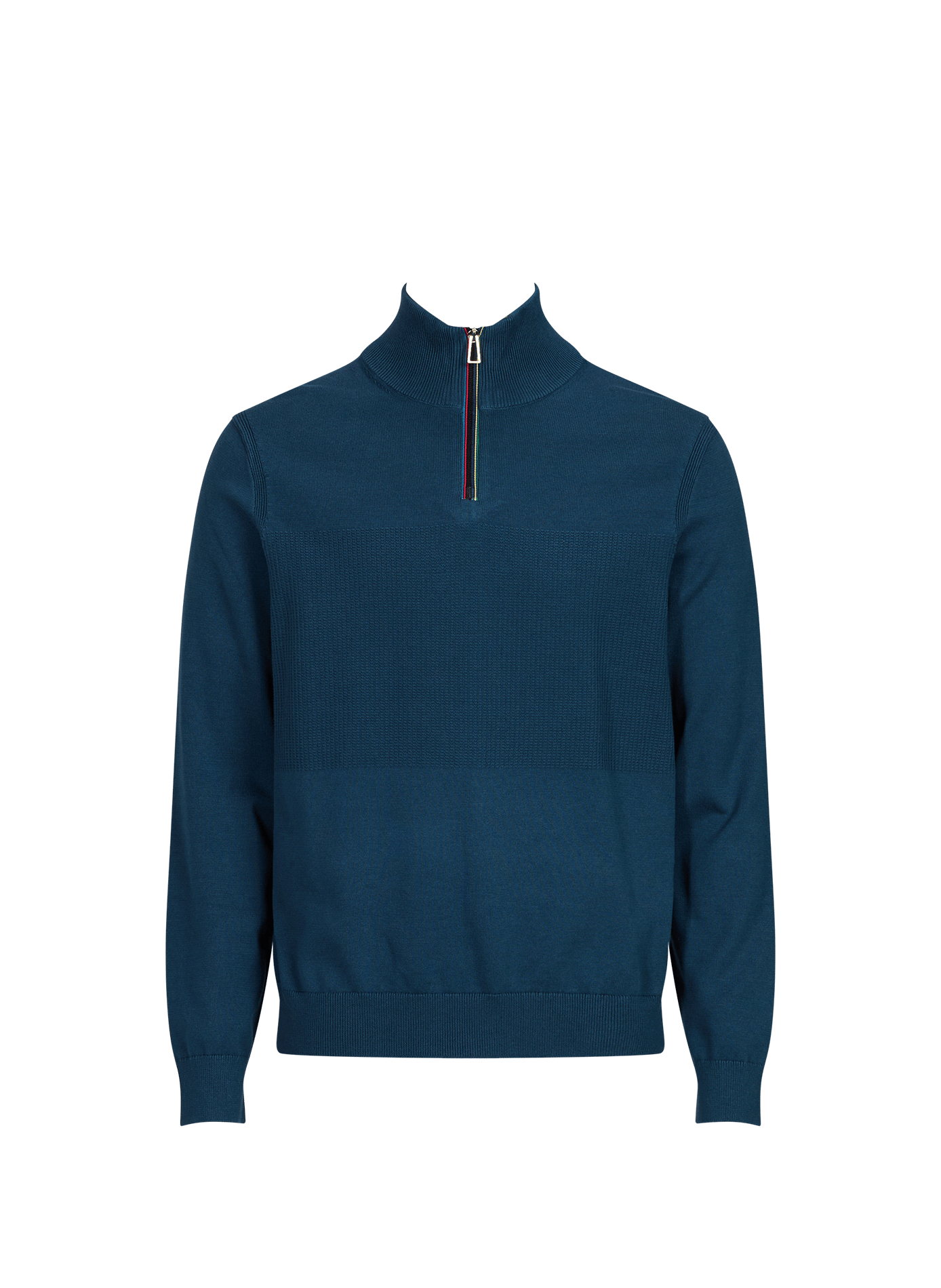 Zip-up high-neck cotton sweater PAUL SMITH Blue