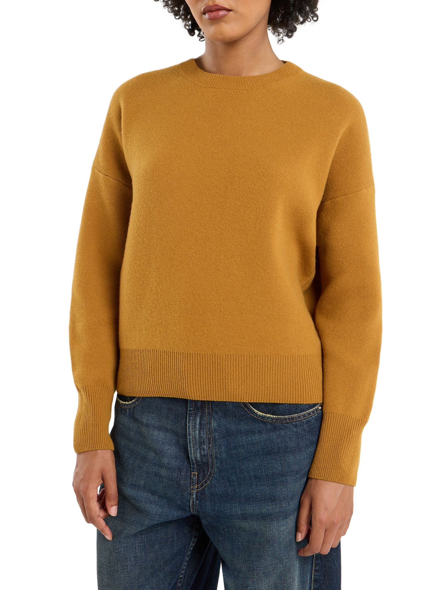 Round neck wool sweater by Brandi SAISON 1865 Yellow