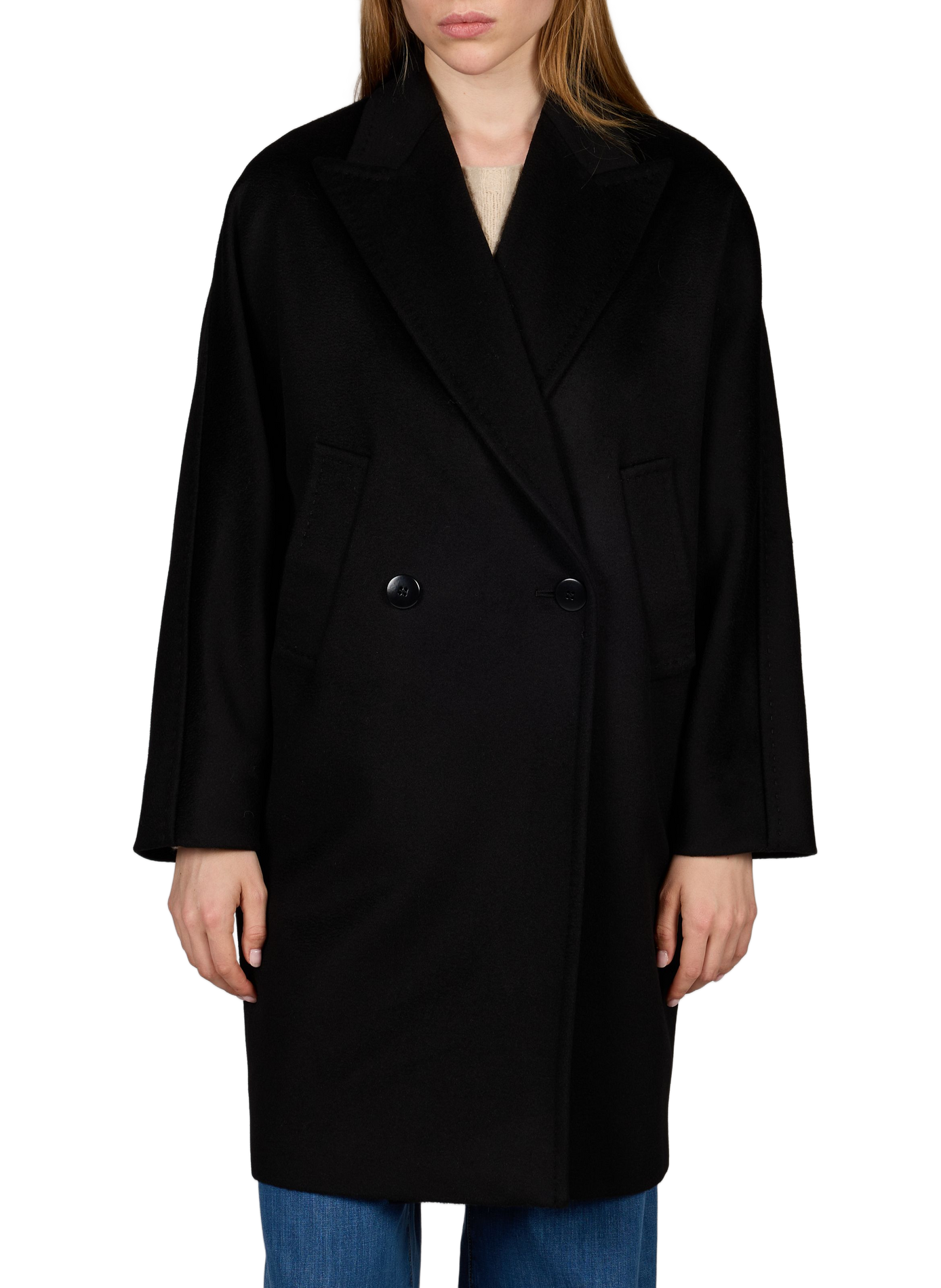 Oversized wool coat MAX MARA STUDIO Black