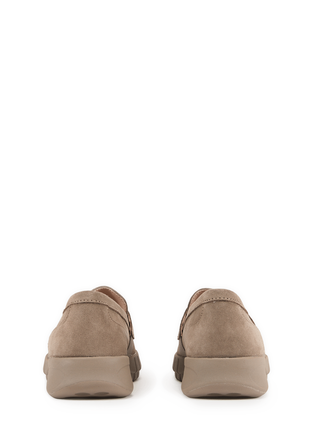 Mocassins compensés en cuir mélangé GEOX Gris