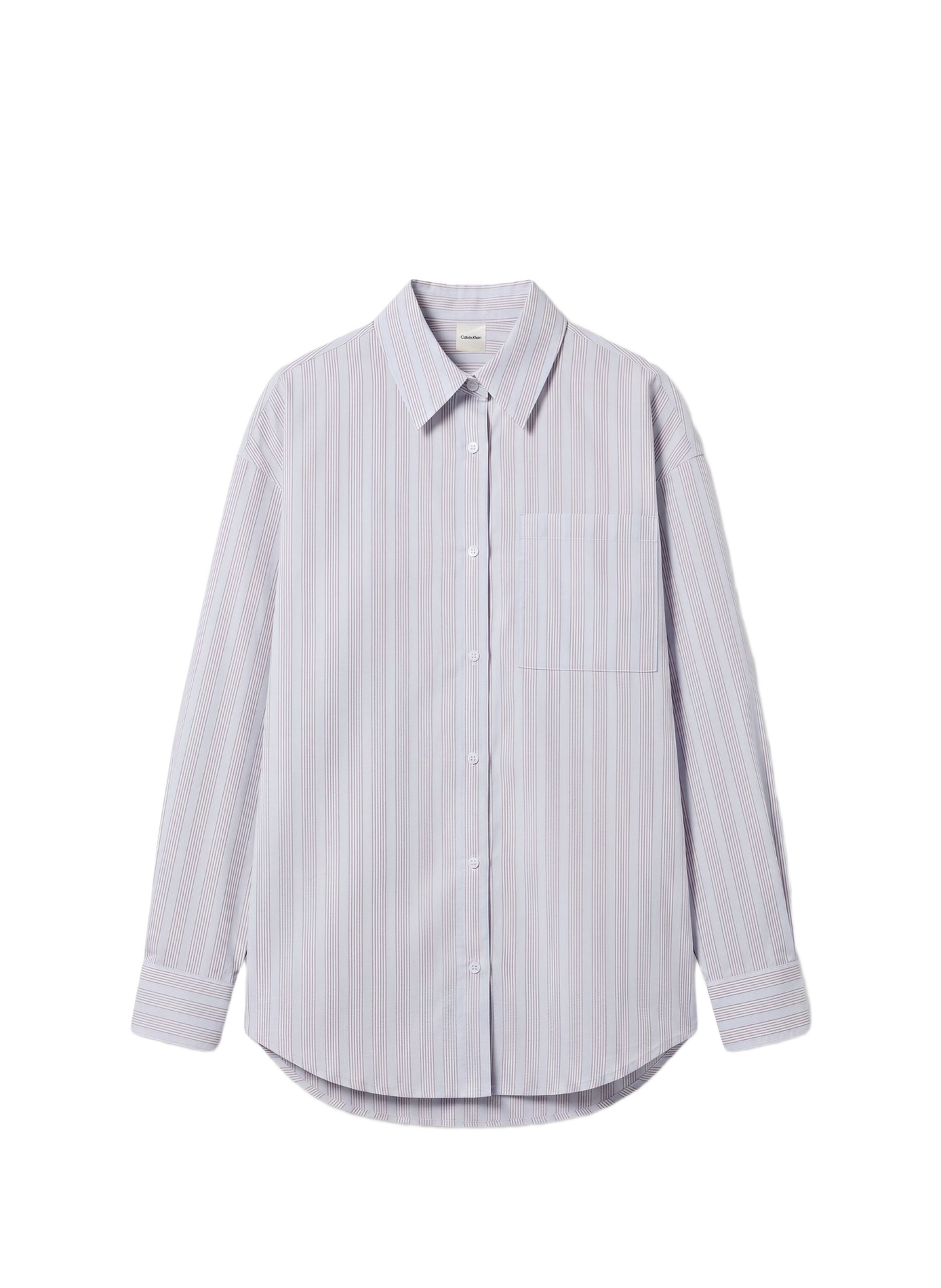 Chemise ample à rayures en coton CALVIN KLEIN Bleu