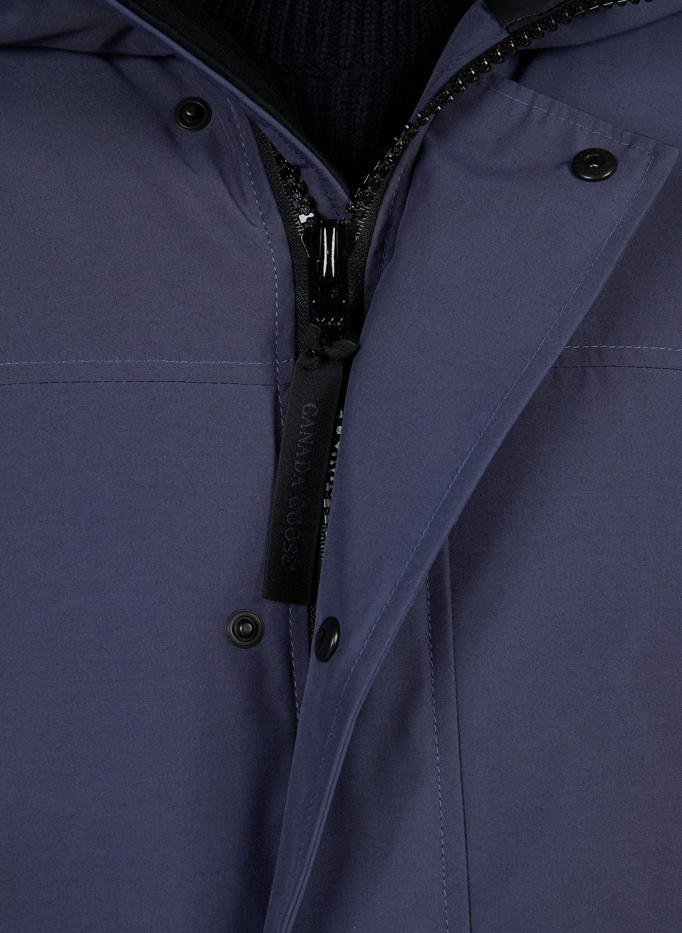 Rechte parka met capuchon van katoen CANADA GOOSE Blauw