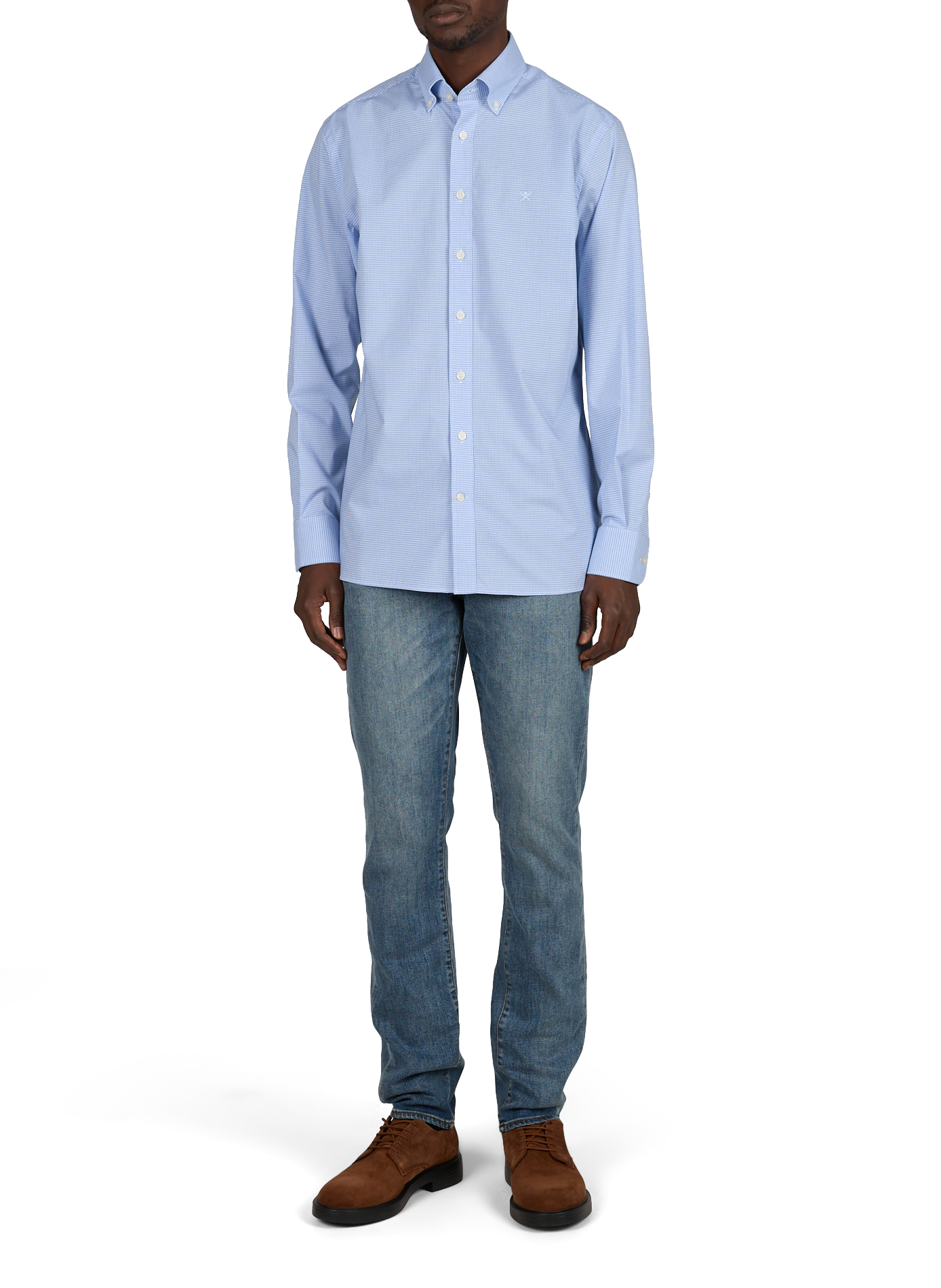 Rechte jeans van gemengd katoen ARMANI EXCHANGE Blauw