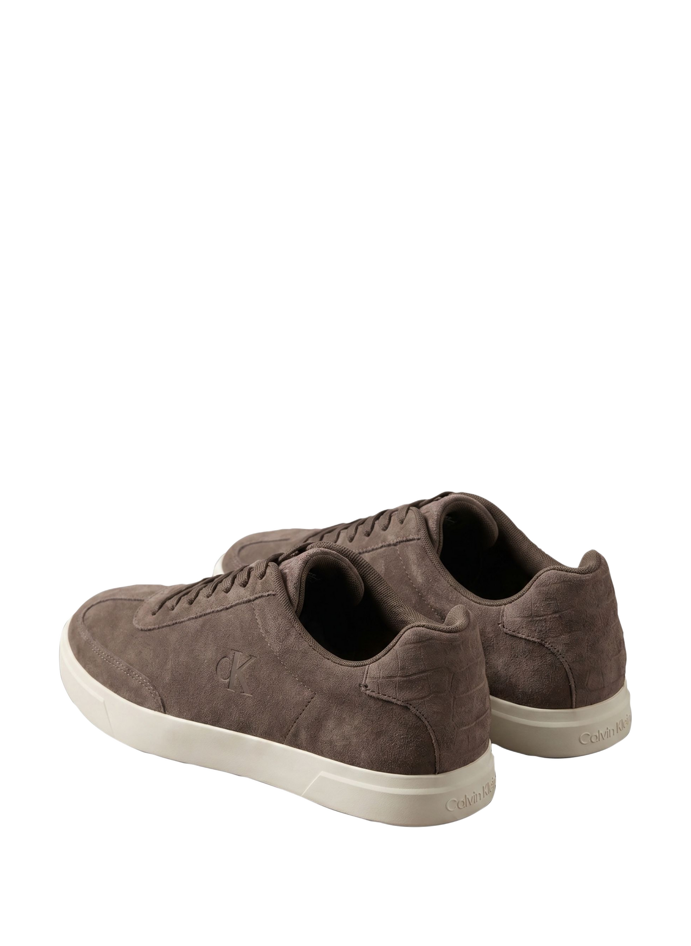 Zapatillas bajas de cuero gamuzado CALVIN KLEIN Marrón