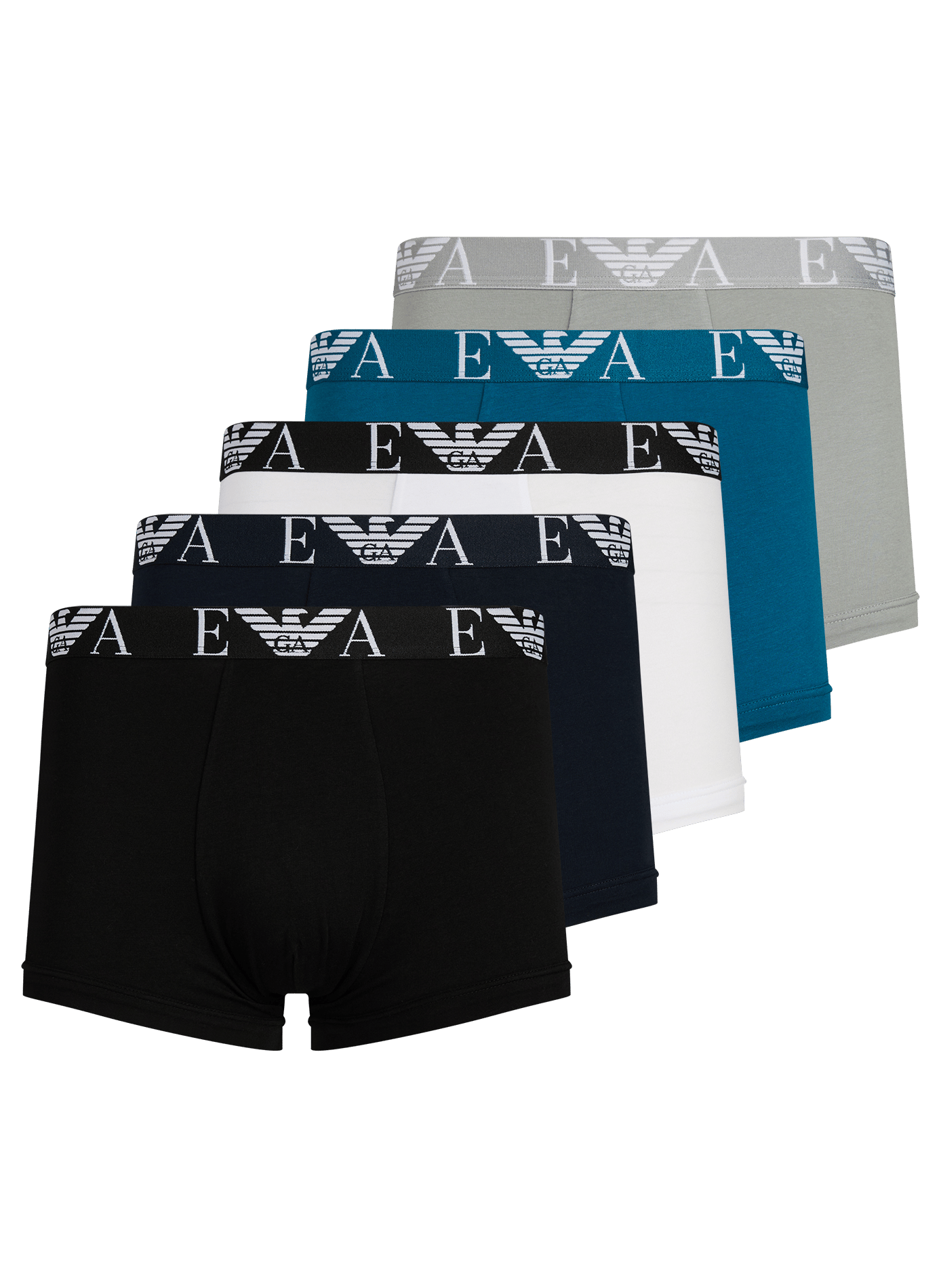 Set van 5 effen boxershorts EMPORIO ARMANI Veelkleurig