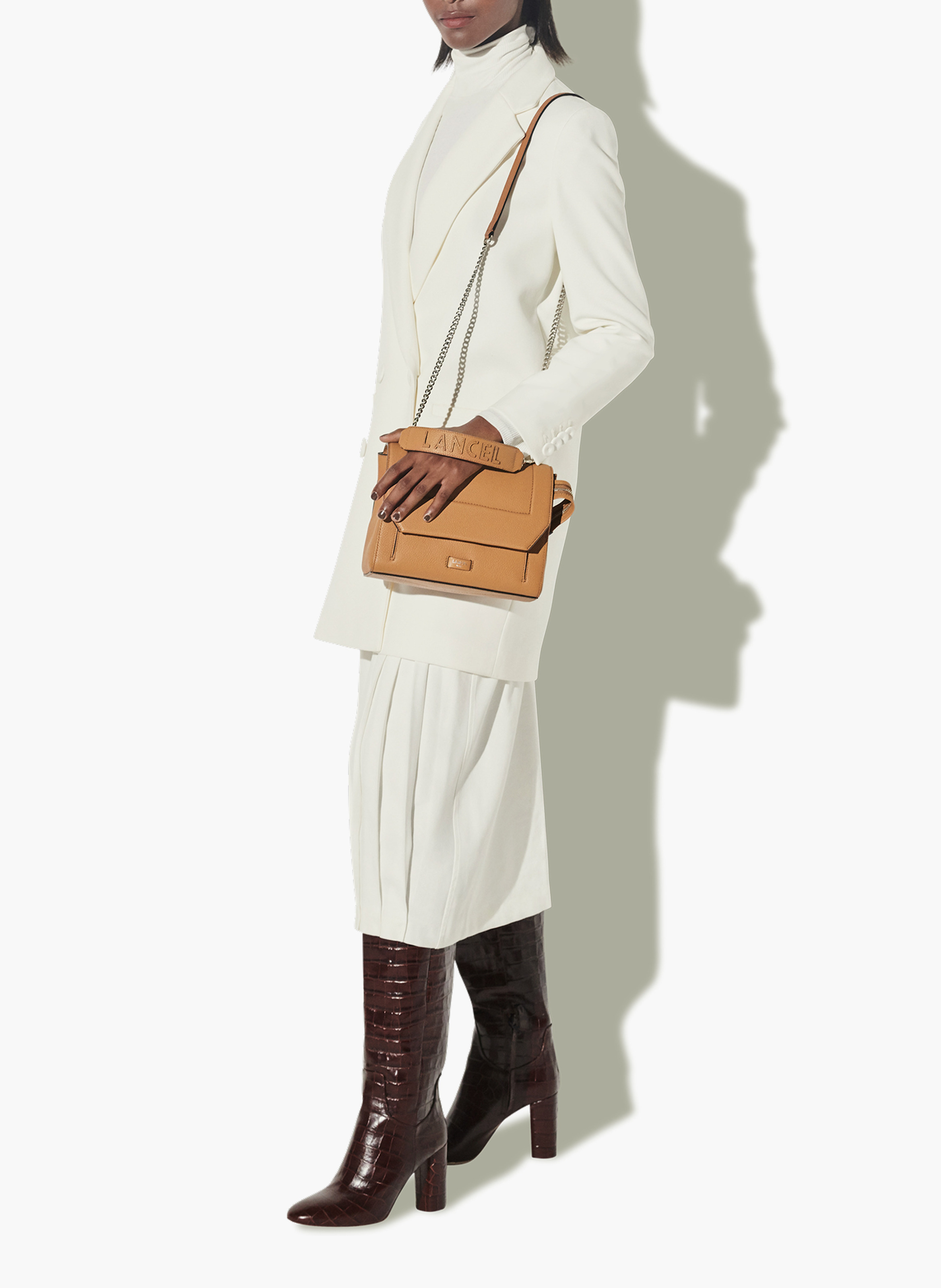 Schoudertas met flap van Lancel in leer | Bruin LANCEL Dames