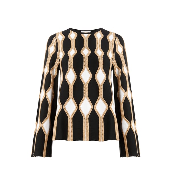 Pull à motif en laine