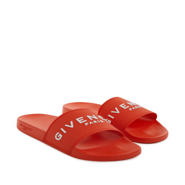 Givenchy Sliders With Logo In Red