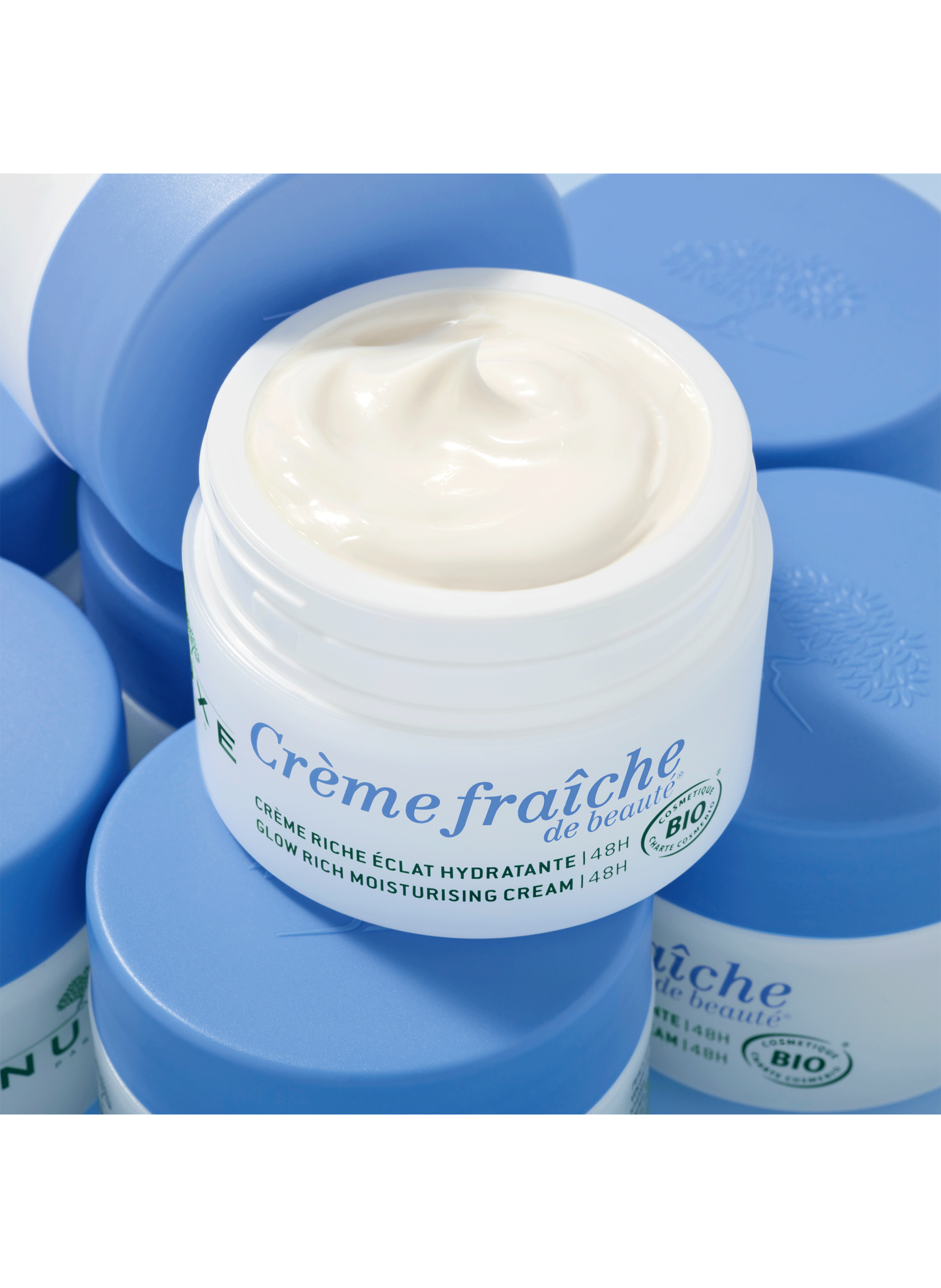 Crème Riche Éclat Hydratante 48H, Certifiée Bio Crème fraîche de beauté® NUXE No color