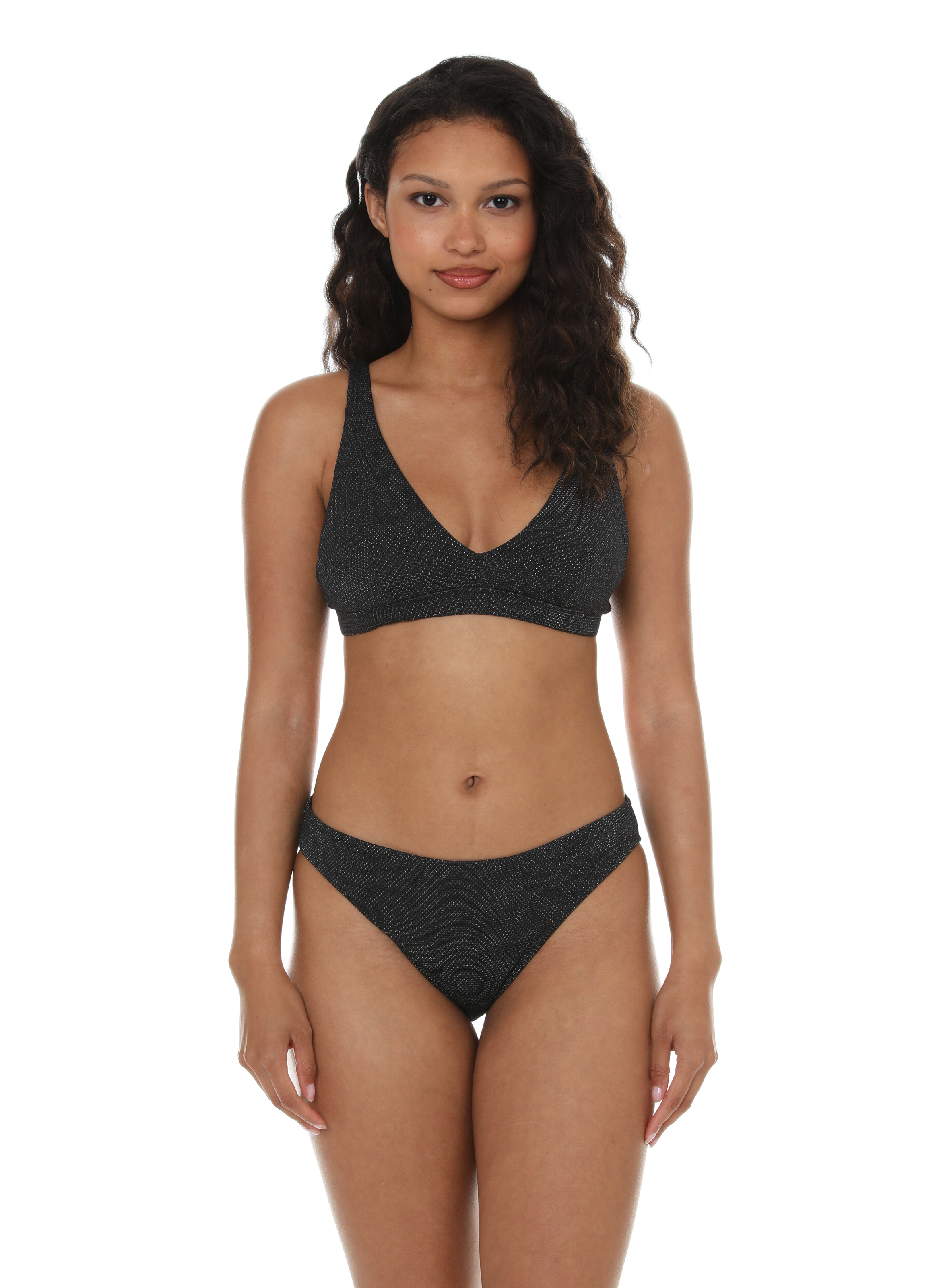 Haut de maillot de bain brillant SAISON 1865 Noir