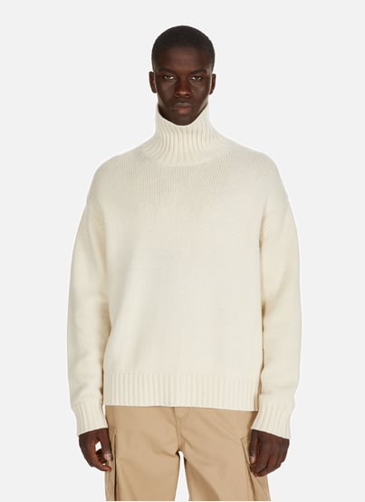 Mens cream turtleneck jumper online