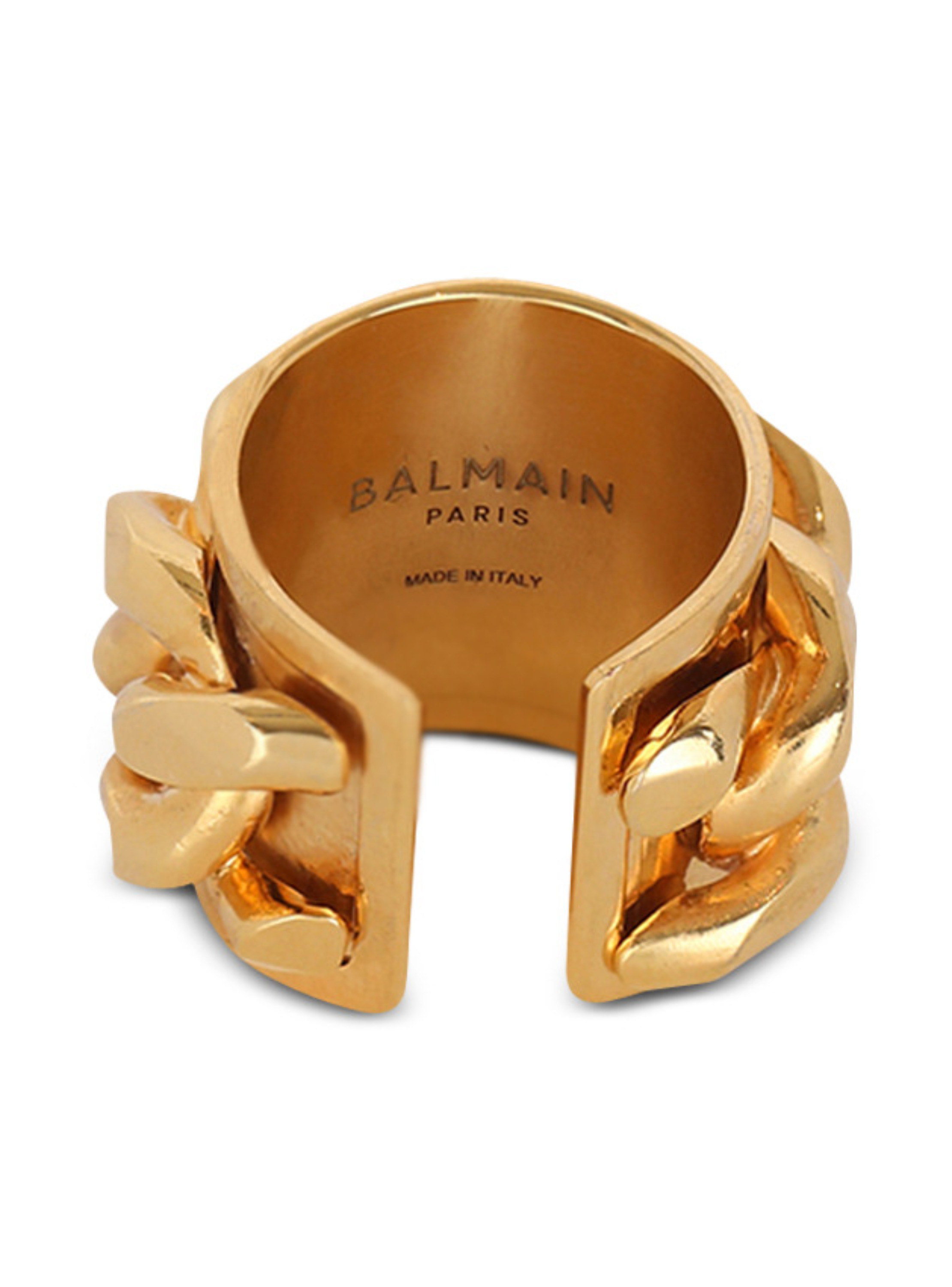 Bague chaîne en laiton Doré