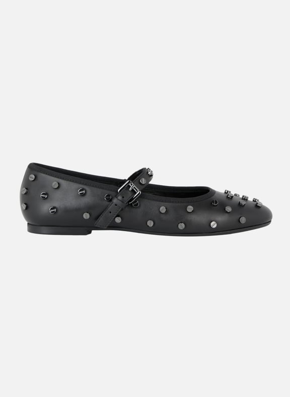 Ballerines en cuir avec clous Noir by THE KOOPLES THE KOOPLES Ballerines en cuir avec clous Noir