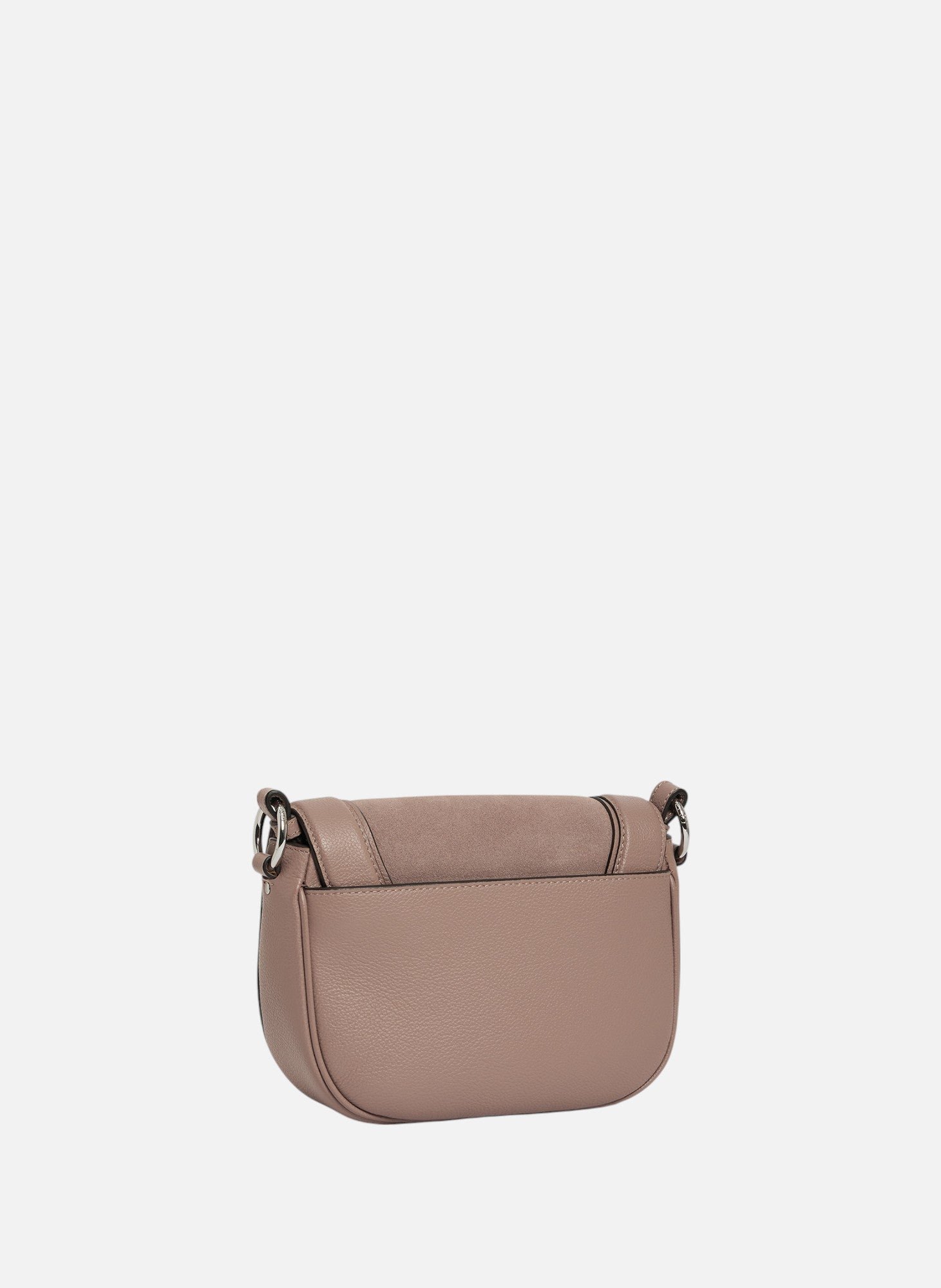 Sac bandoulière moyen modèle ella en cuir grainé et nubuck LE TANNEUR Gris