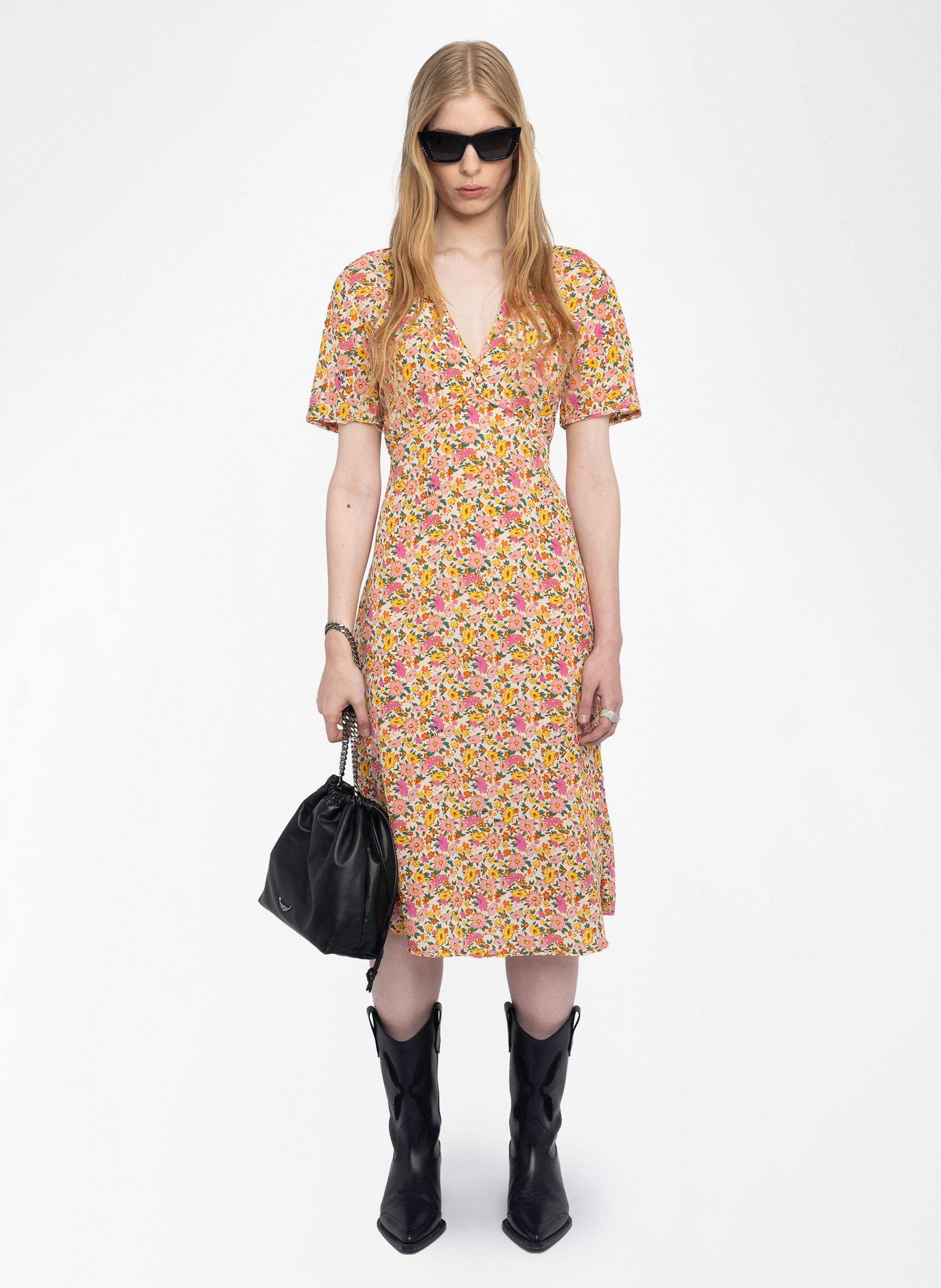 Robe longue imprimée rhodral ZADIG&VOLTAIRE Blanc