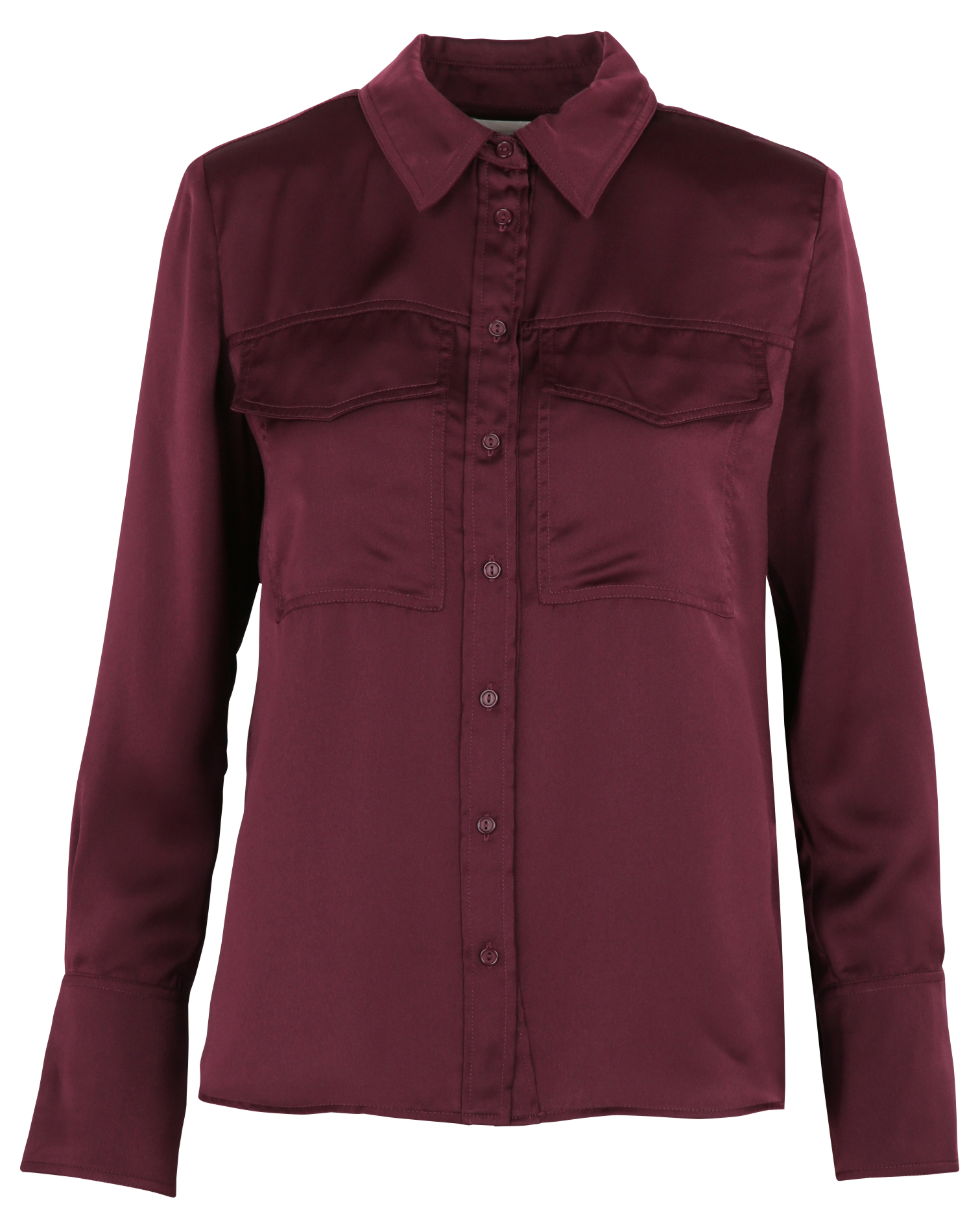 Chemise droite satinée canoli BA&SH Violet