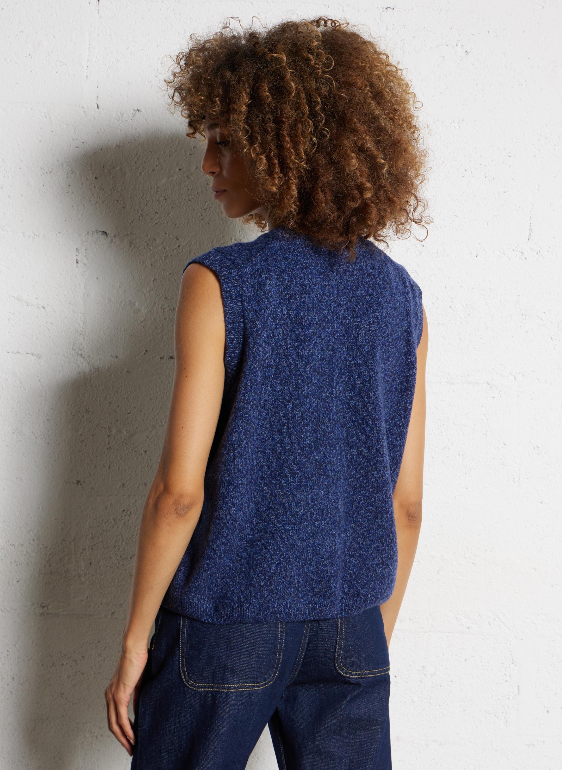 Pull sans manches en laine heritage ARMOR-LUX Bleu