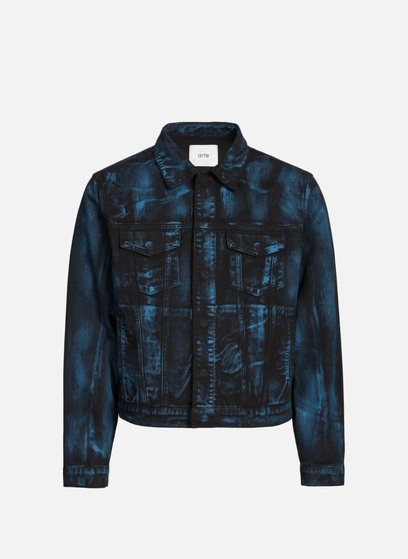 Oversized jacket with a classic cotton collar Black by ARTE ANTWERP ARTE ANTWERP Oversized jacket with a classic cotton collar Black