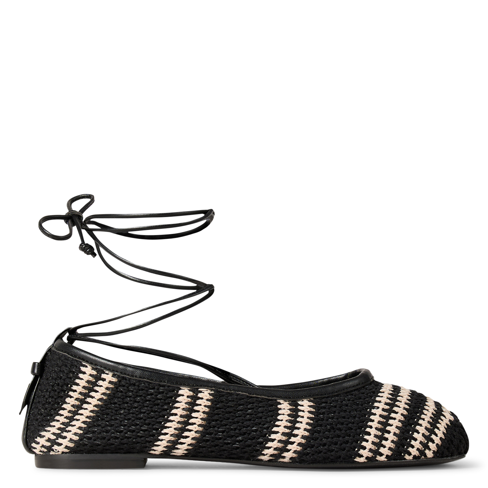 BA&SH Ballerines en coton coelia Noir
