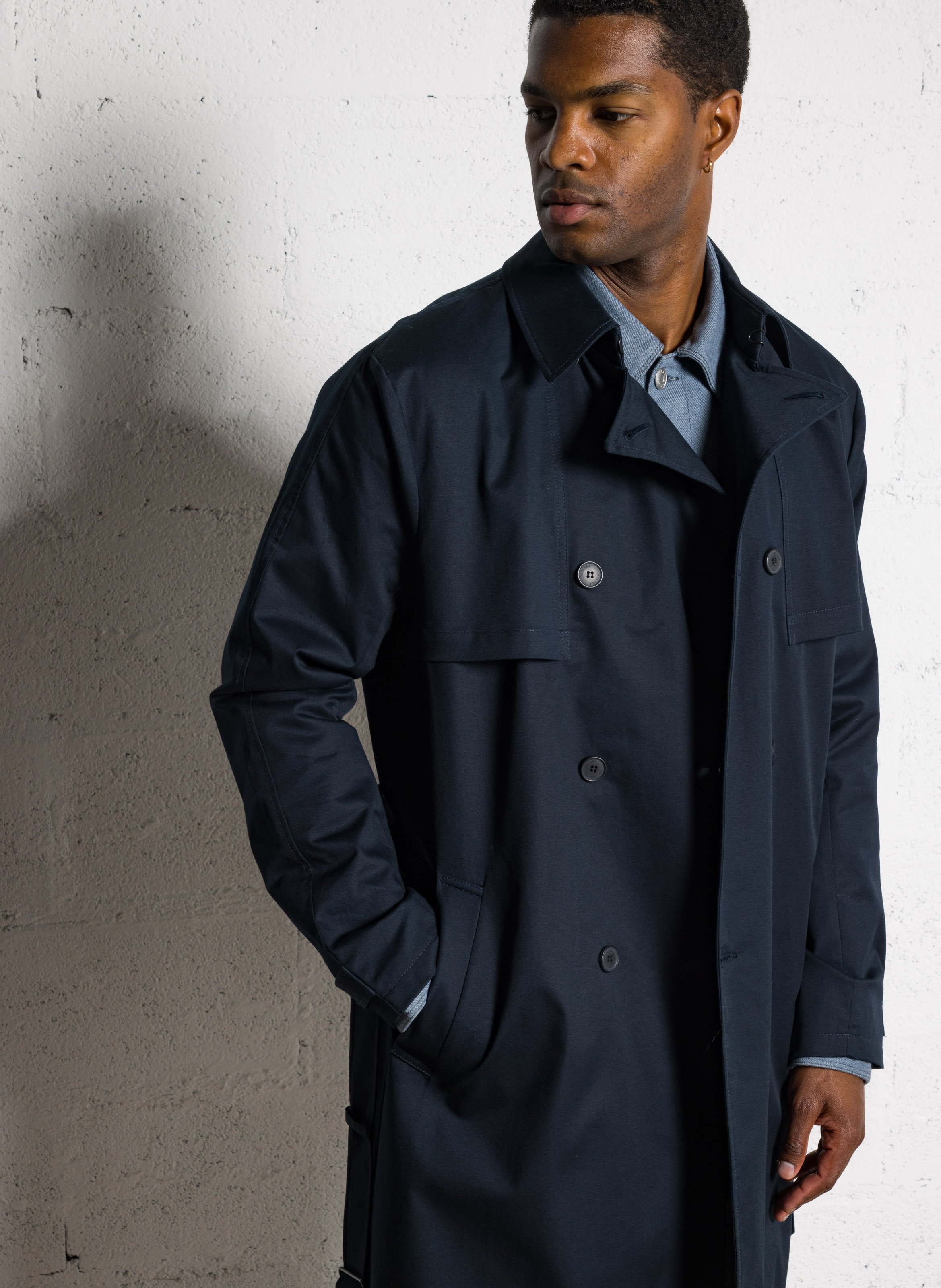 Trench en coton mélangé IKKS Bleu