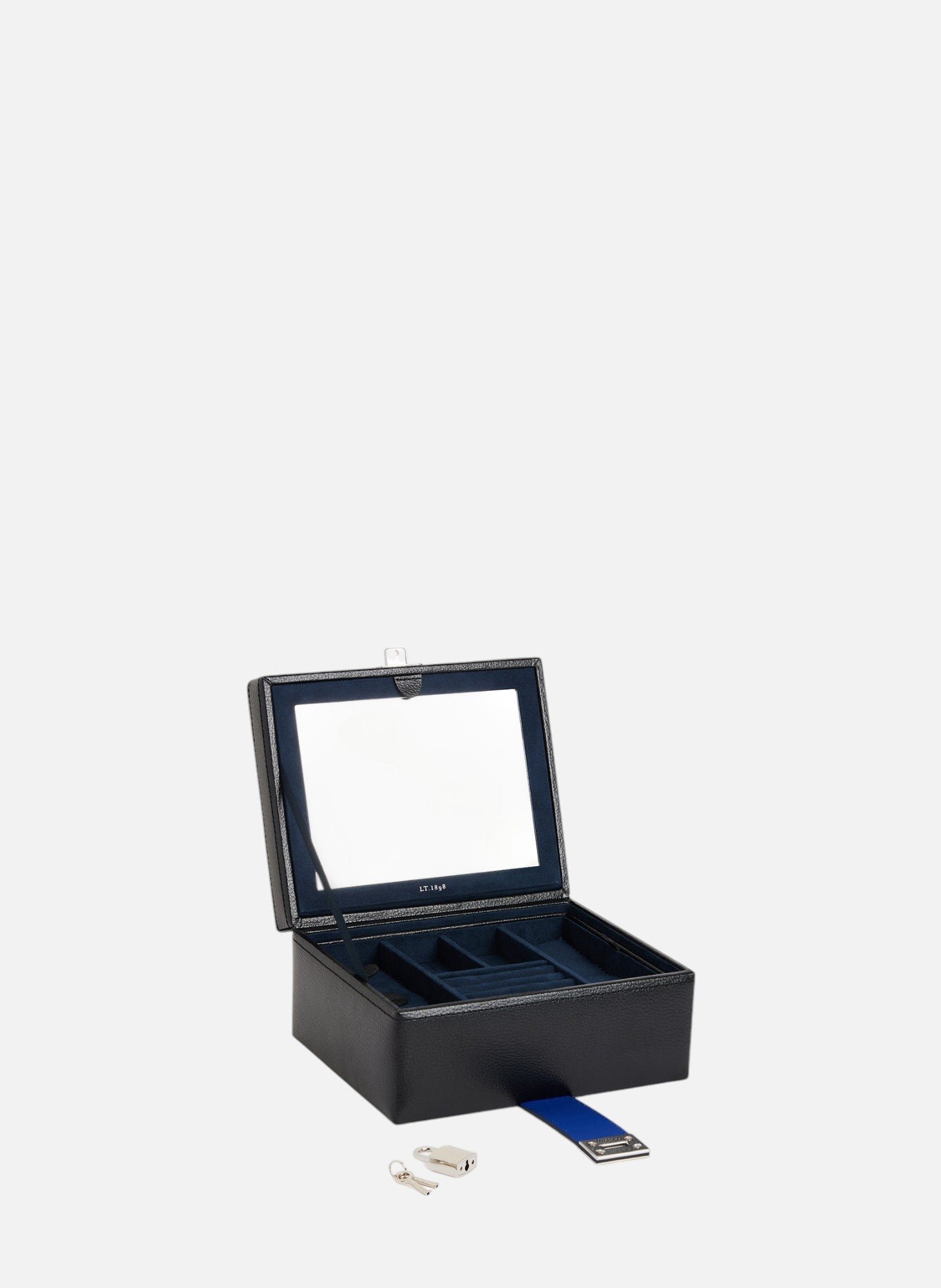 Boîte à bijoux moyen modèle en cuir LE TANNEUR Noir