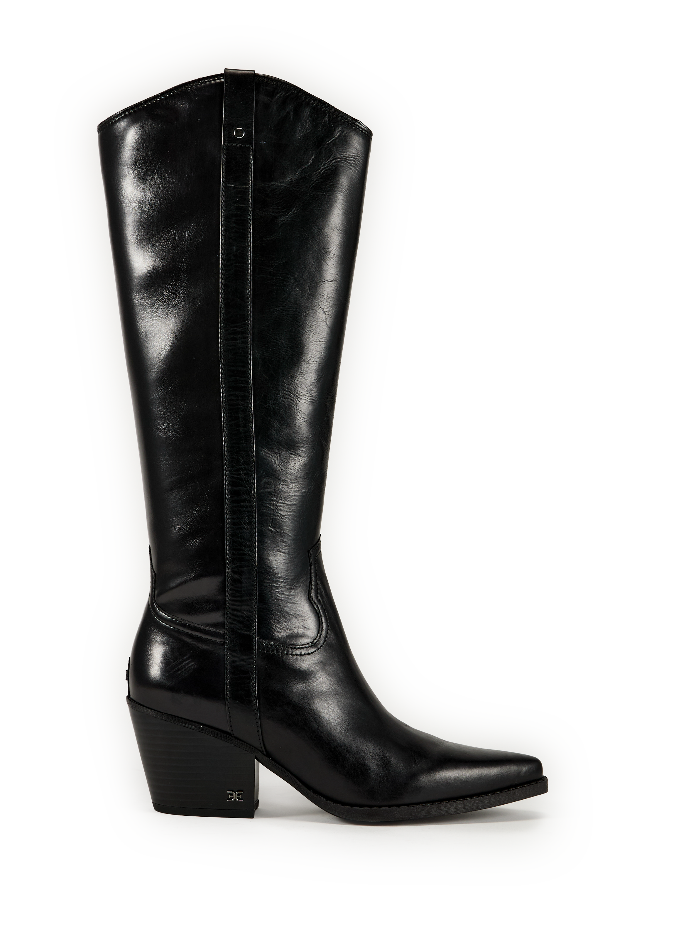 SAM EDELMAN Bottes à talon en cuir Noir