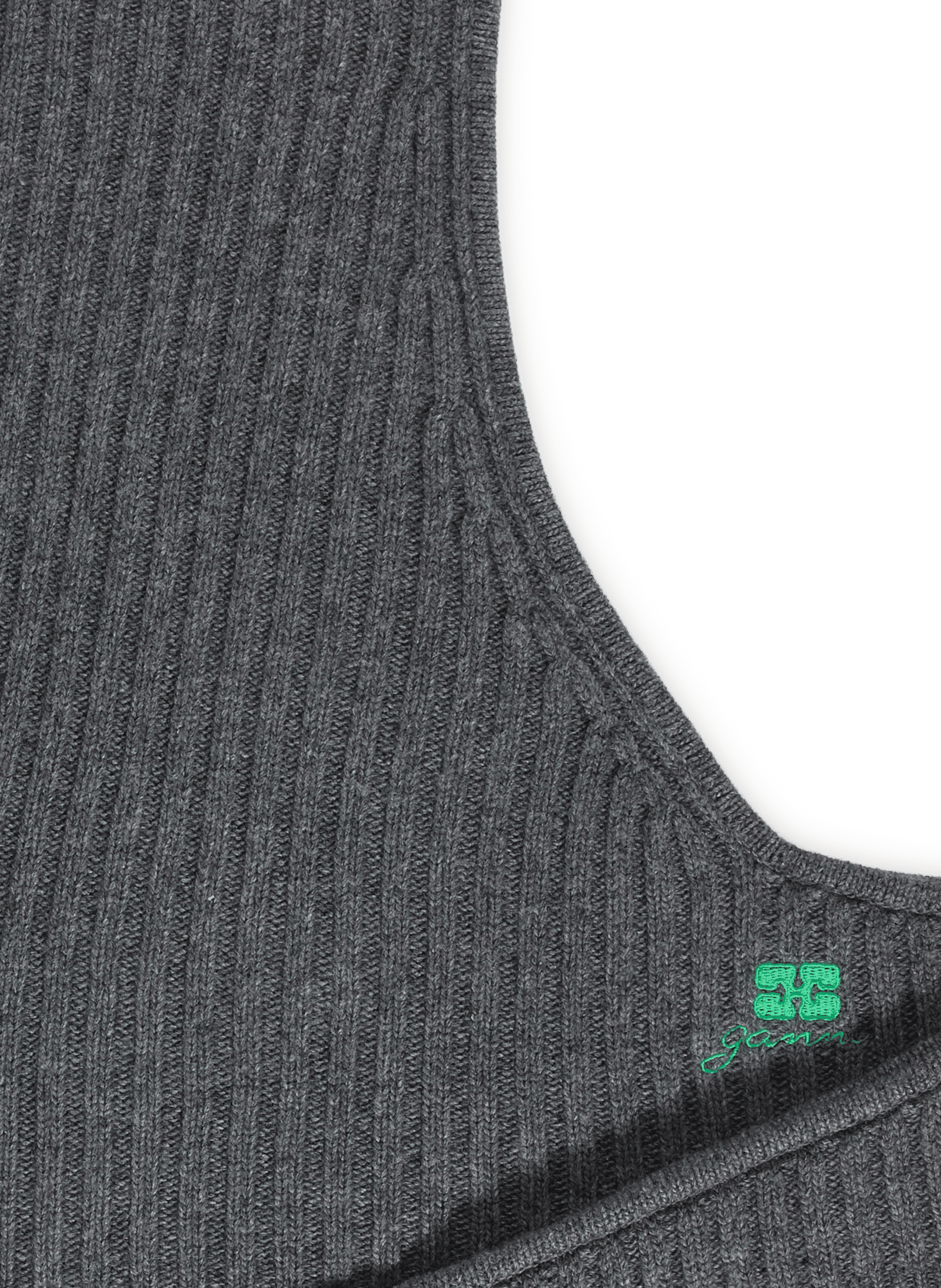 Mixed wool balaclava GANNI Grey