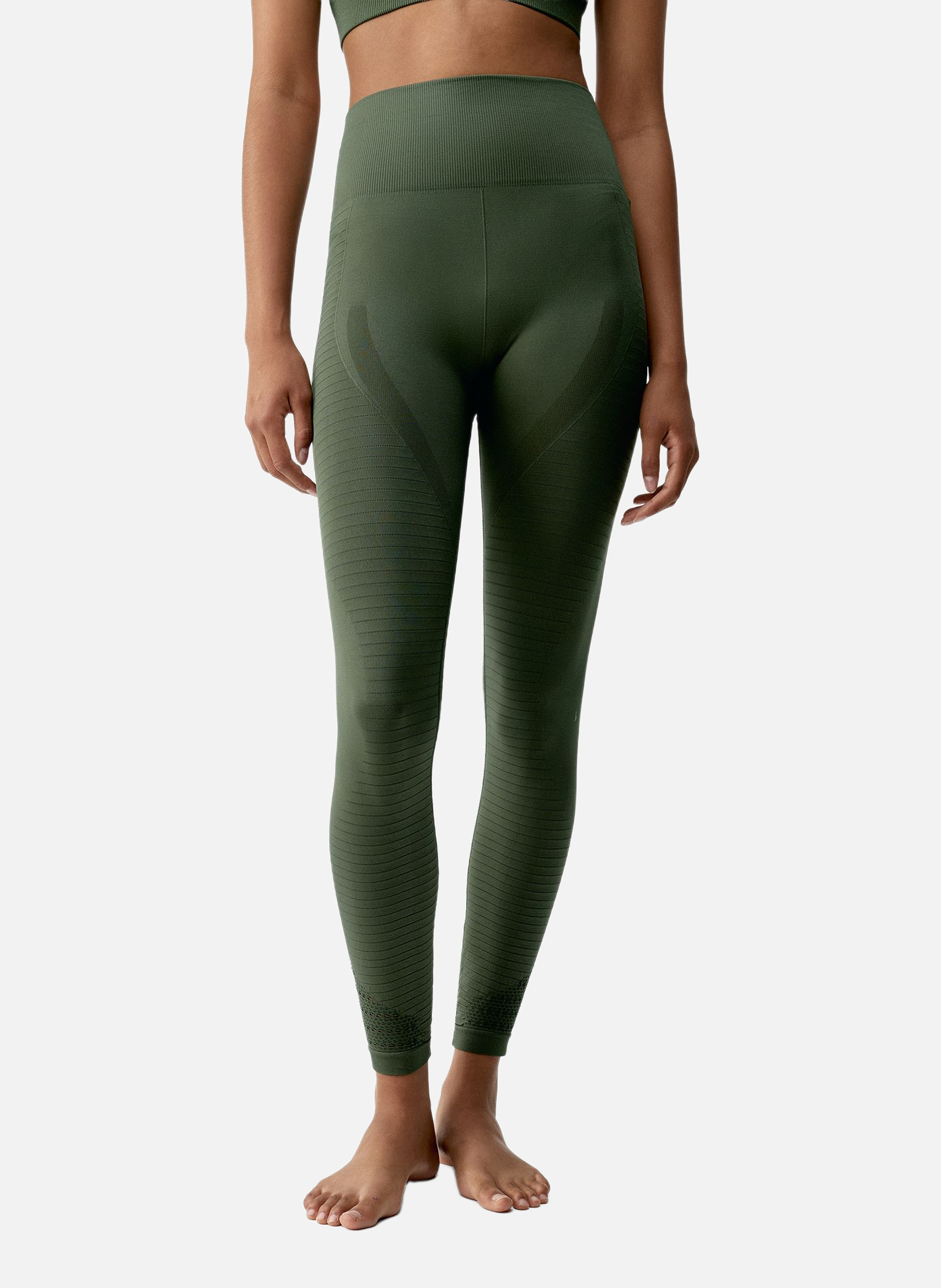 Legging de sport long seamless hatha BORN LIVING YOGA Kaki