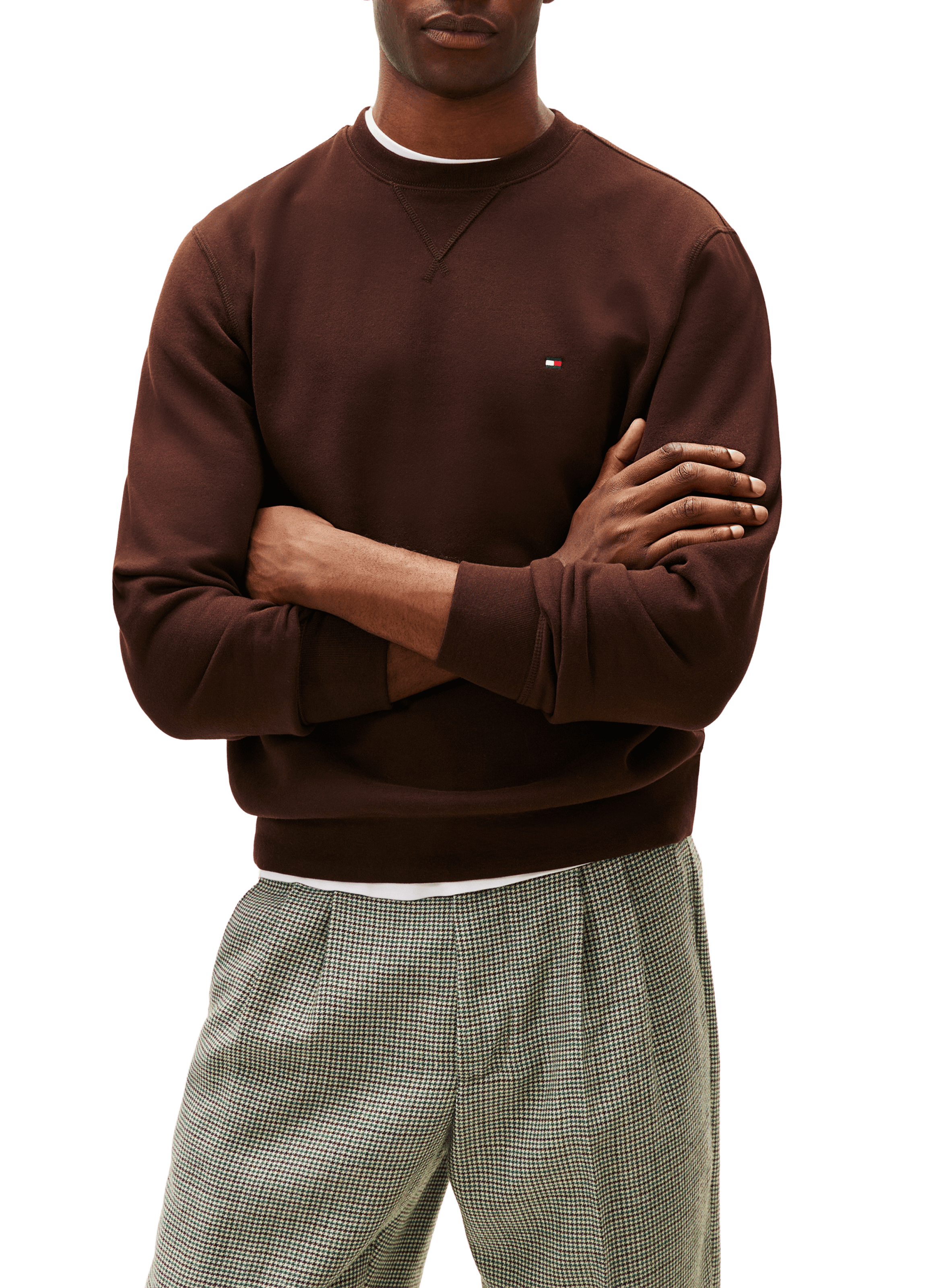 TOMMY HILFIGER Cotton sweatshirt Brown