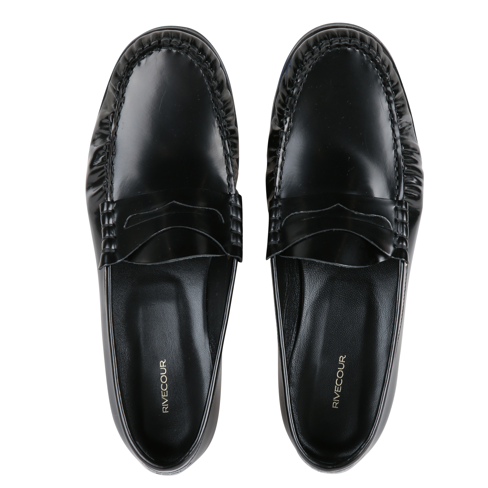 Mocassins en cuir n°182 RIVECOUR Noir