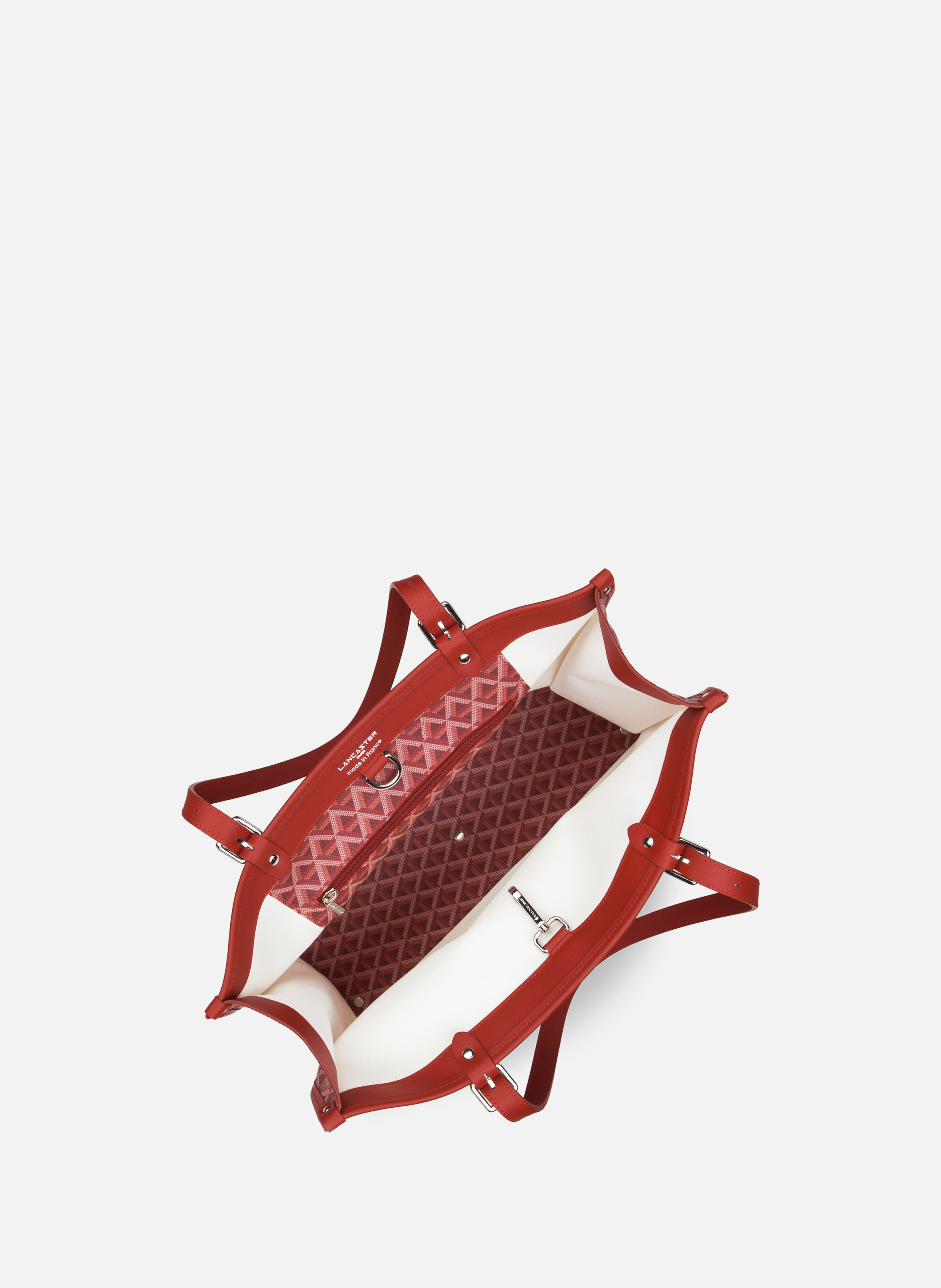 Grand sac cabas épaule - ikon LANCASTER Rouge