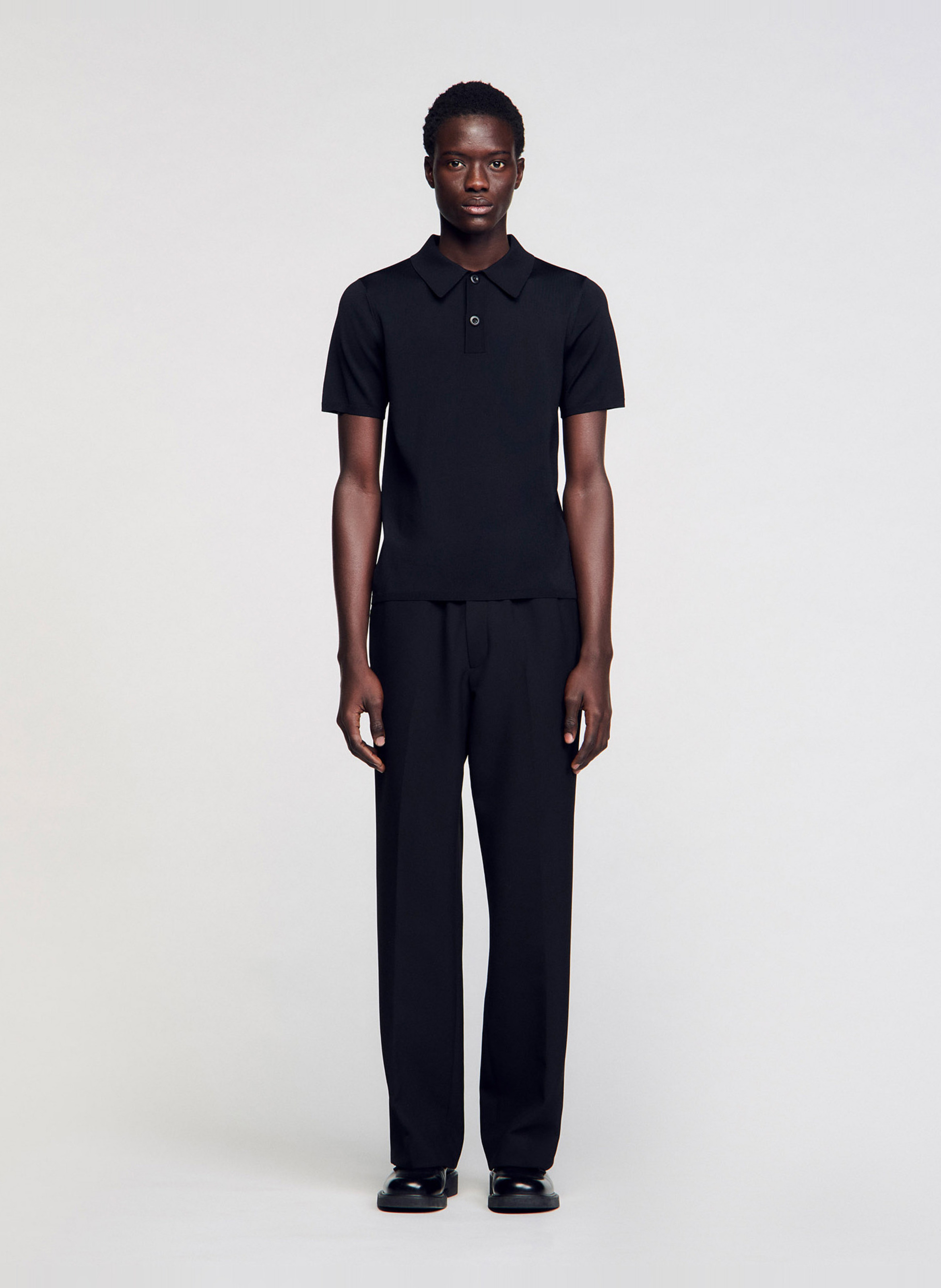 Polo regular fit SANDRO Noir