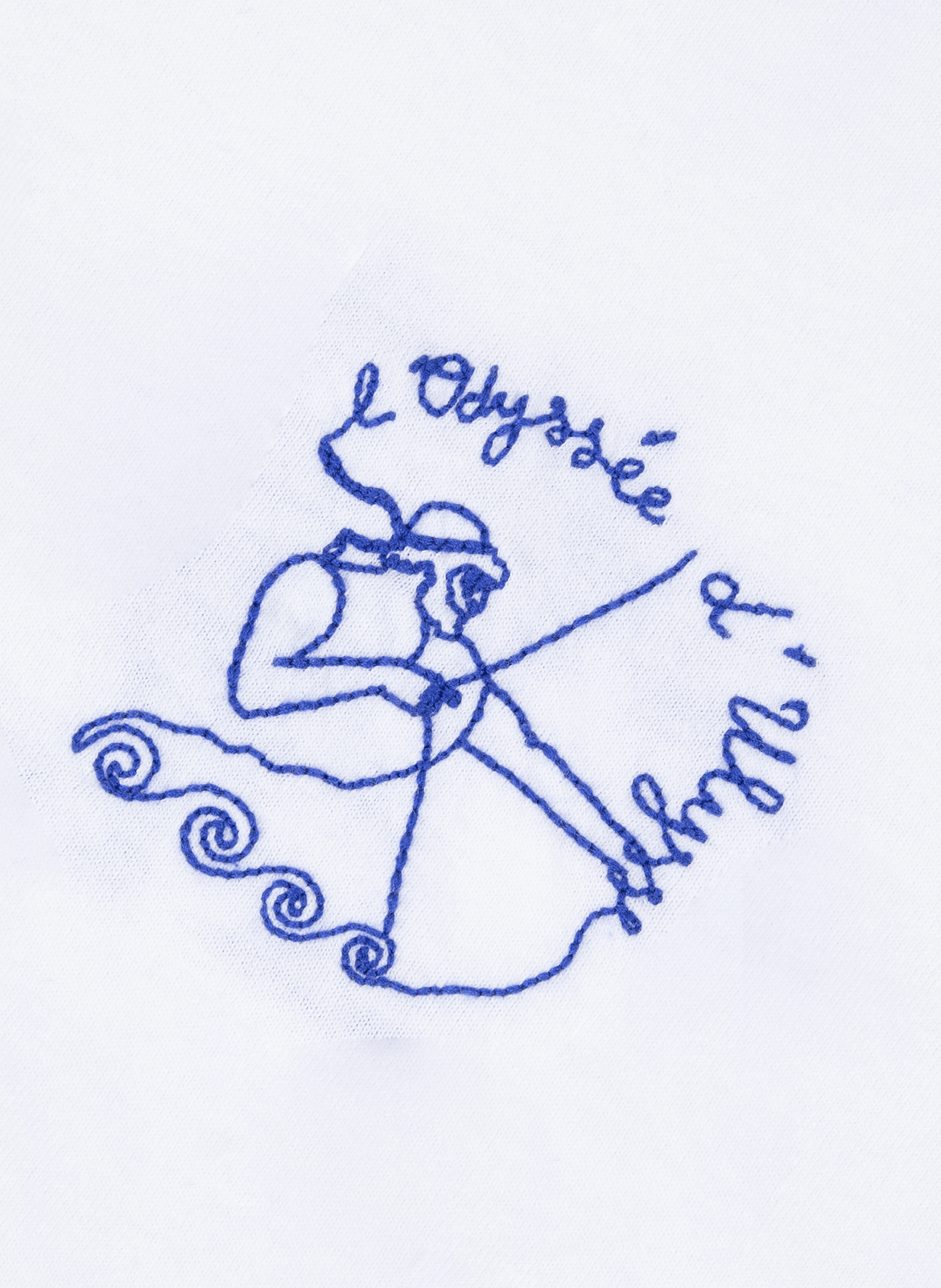 T-shirt Patureau brodé en coton biologique MAISON LABICHE Blanc