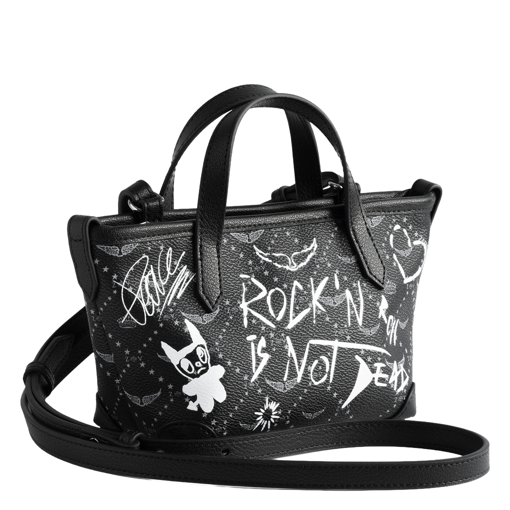 Petit sac cabas bandoulière imprimé z shopper ZADIG&VOLTAIRE Noir