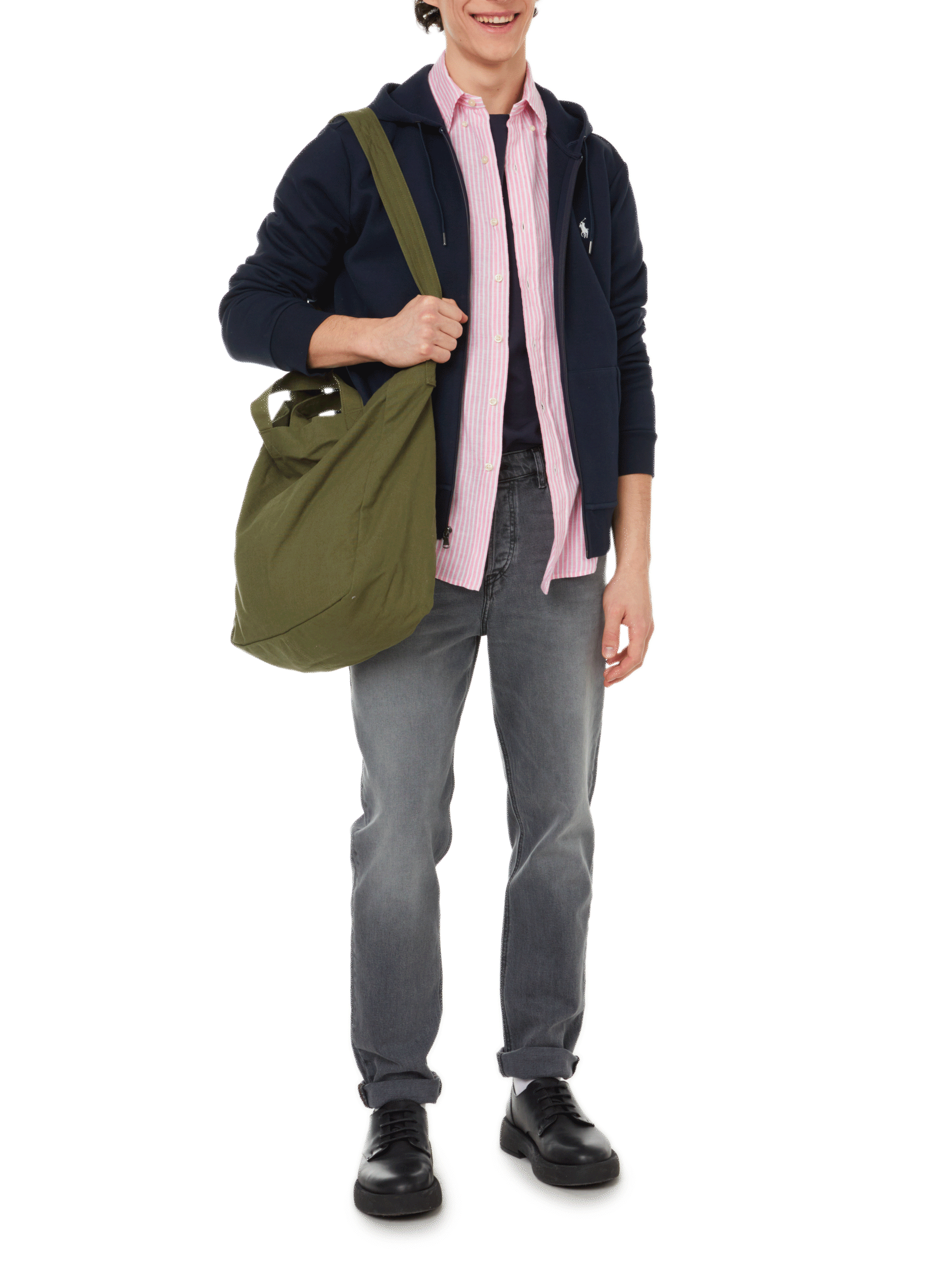 Cotton-blend zip-up hoodie POLO RALPH LAUREN Blue