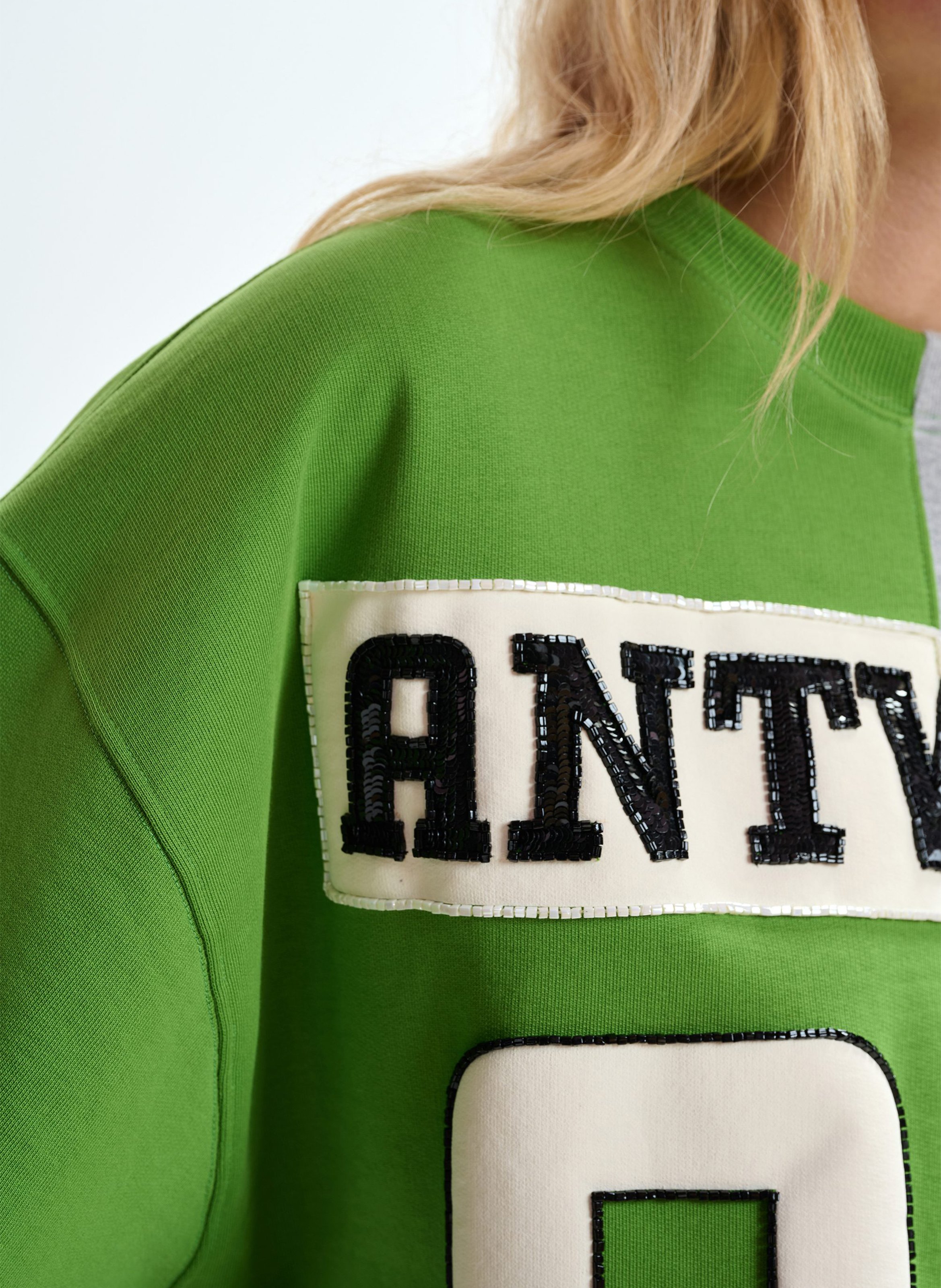 Sweat ample col rond à motif Jame ESSENTIEL ANTWERP Vert