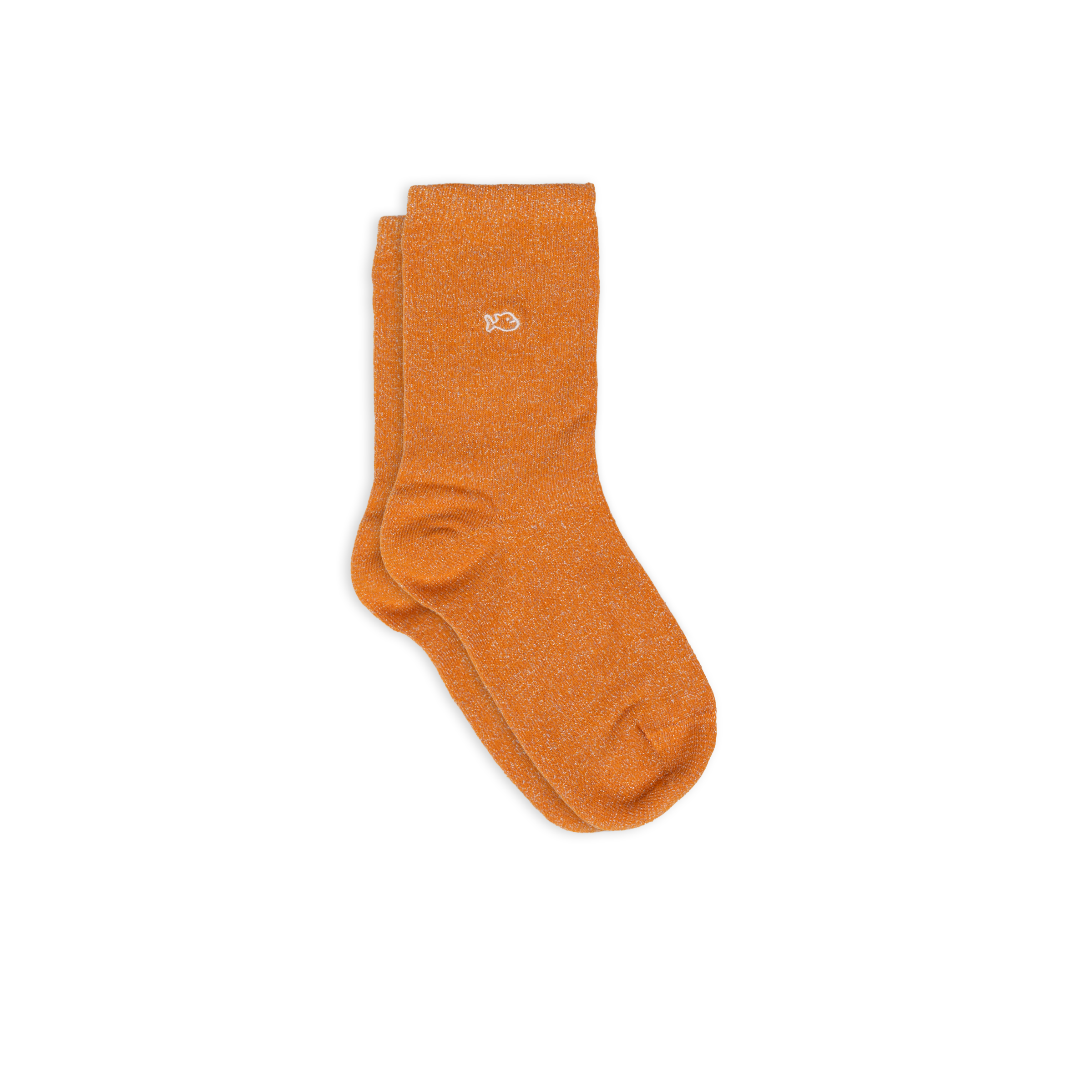 Chaussettes pailletées en coton peigné unies BILLYBELT Orange