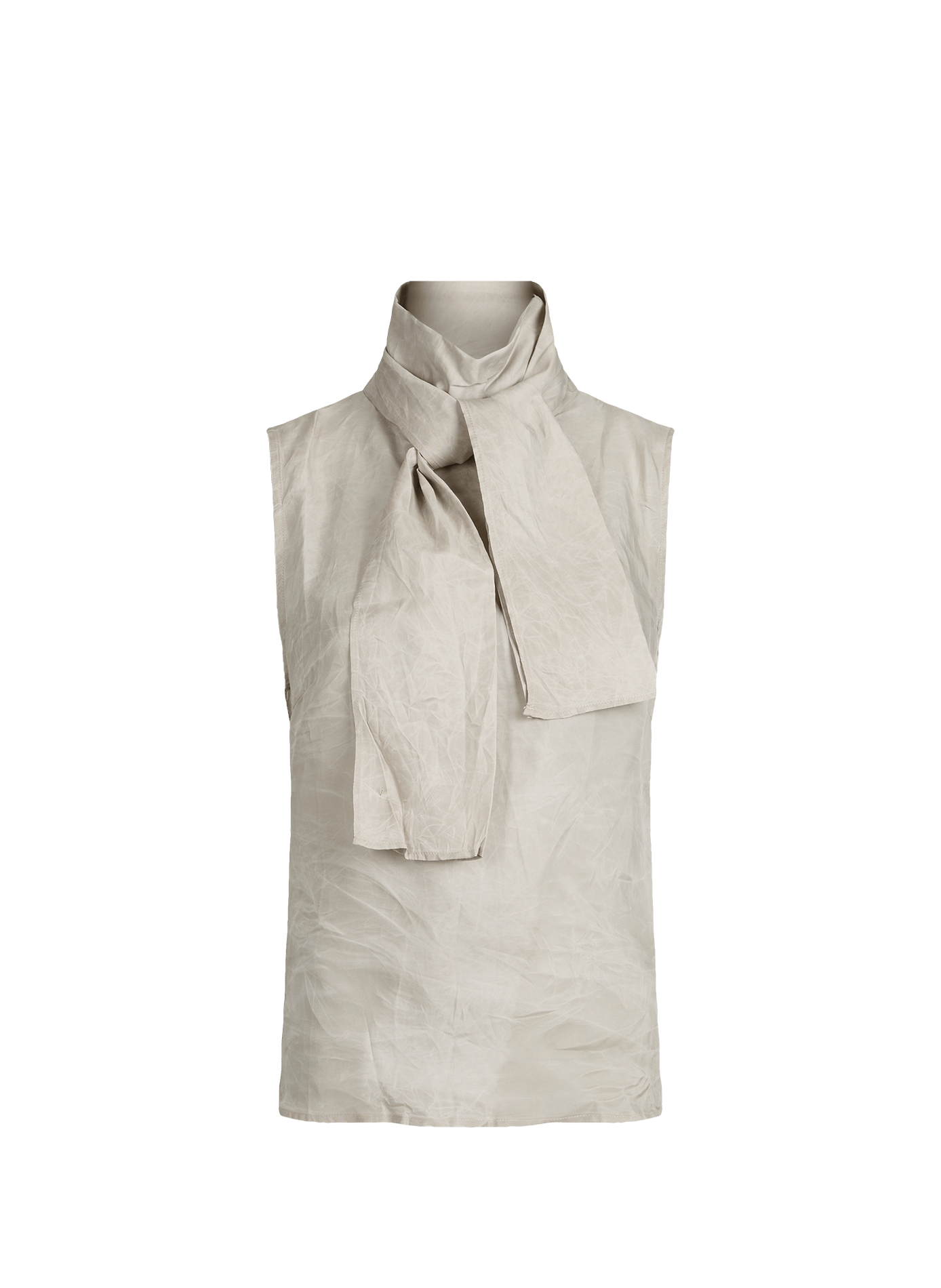 Sleeveless top with Lavallière collar OUR LEGACY Beige
