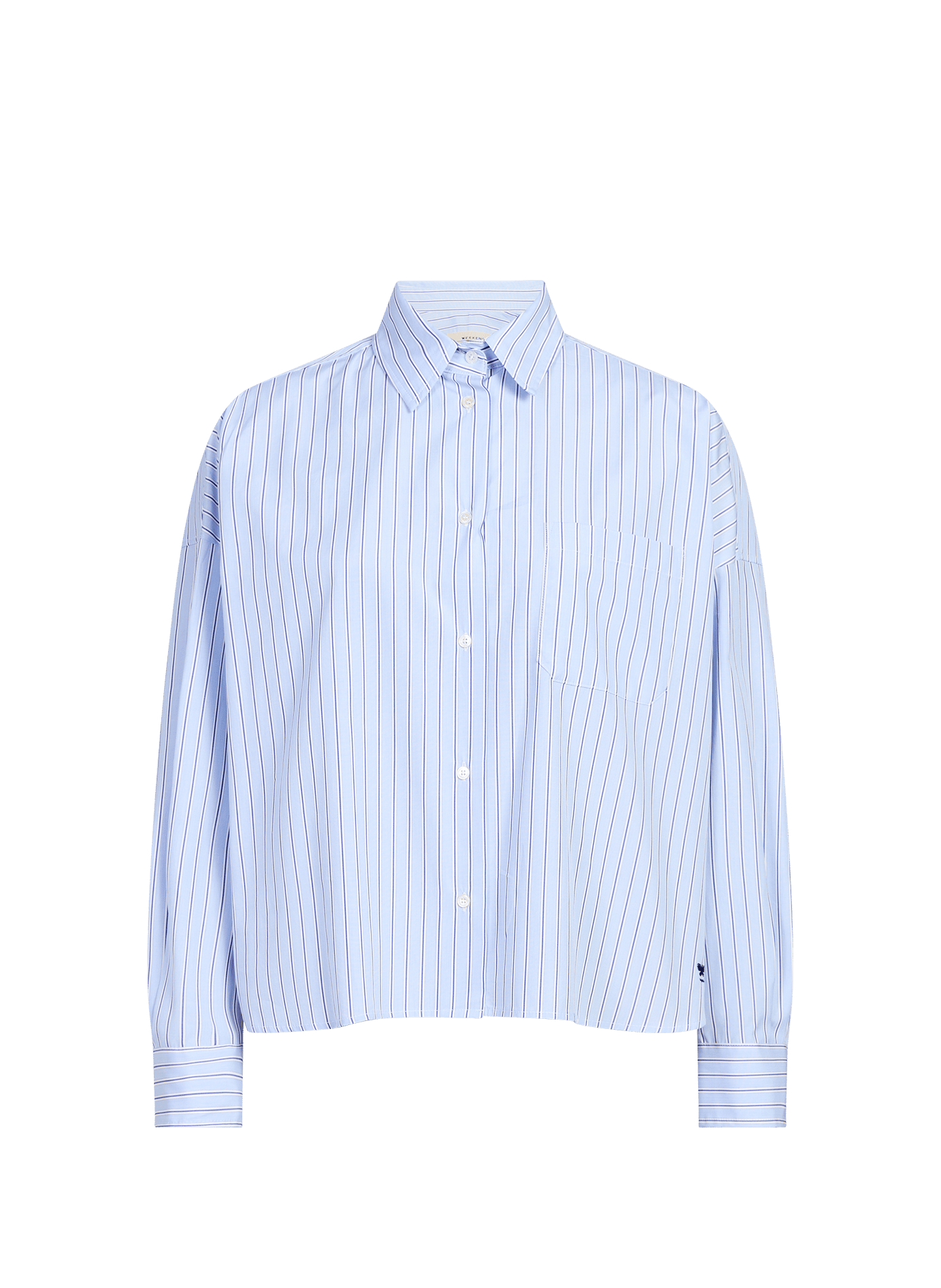 Wide-fit cotton shirt WKDAUREO Azure