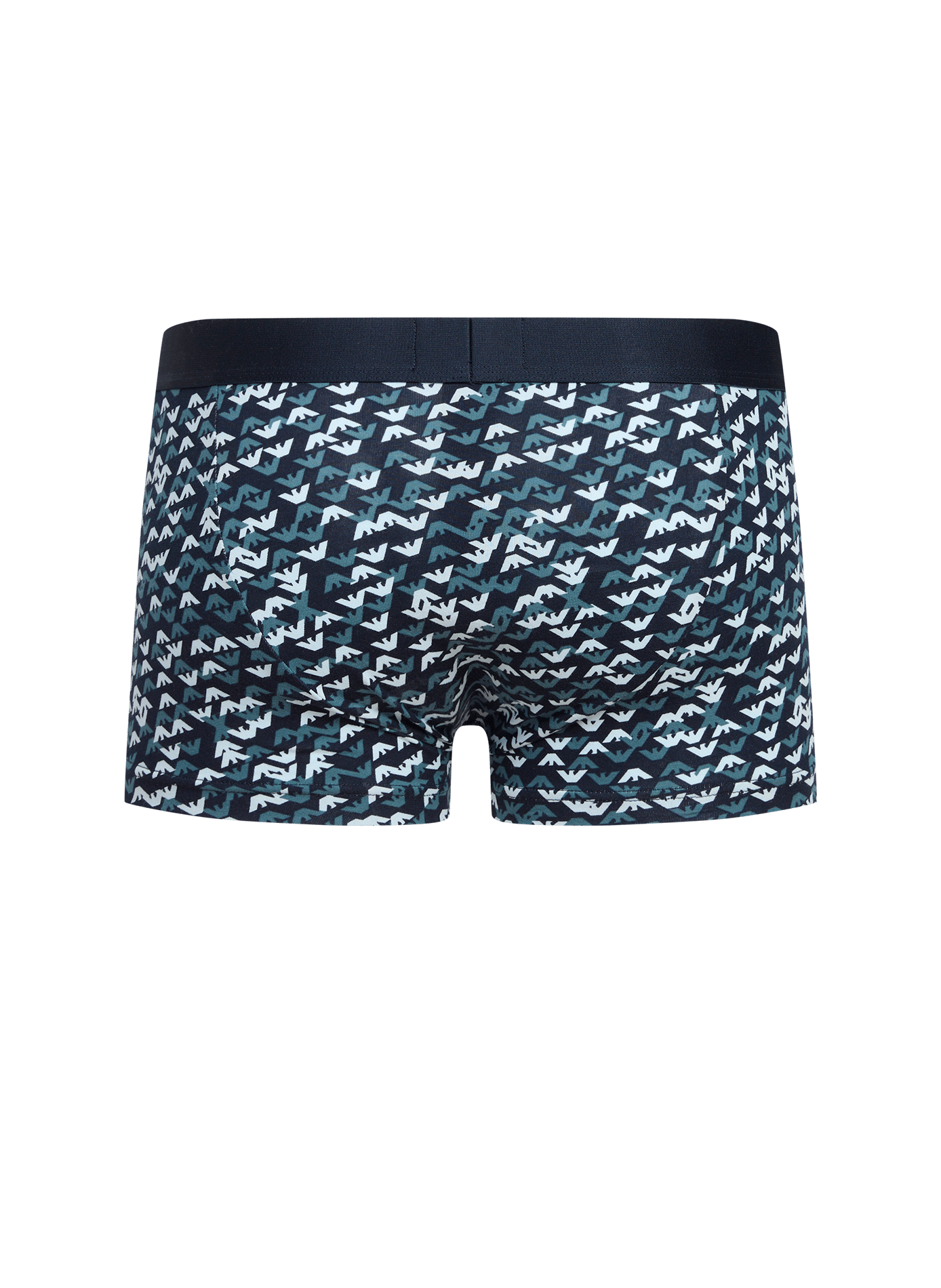 Boxer stampato in cotone misto EMPORIO ARMANI Blu