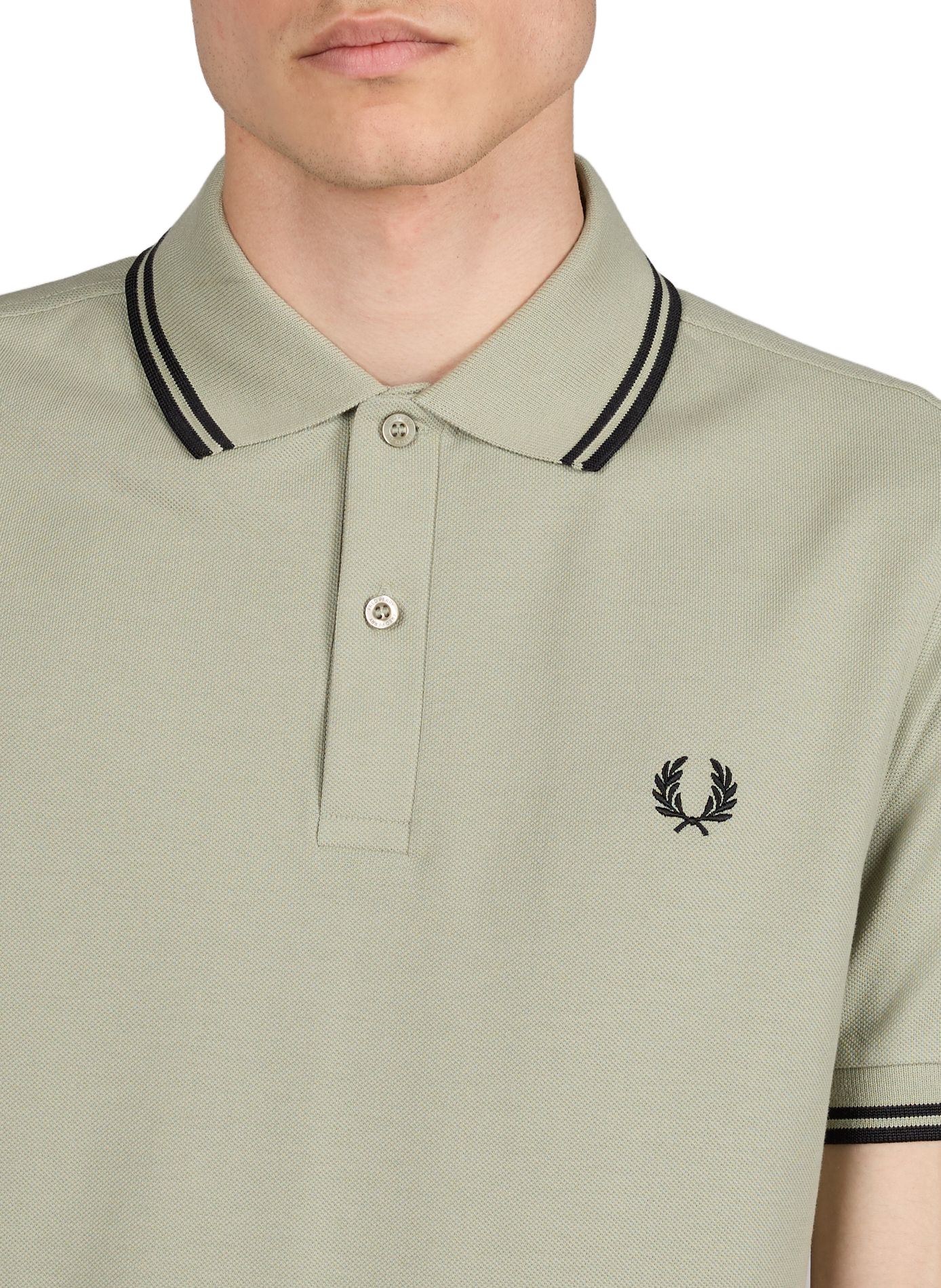 Polo a maniche corte in cotone FRED PERRY Verde