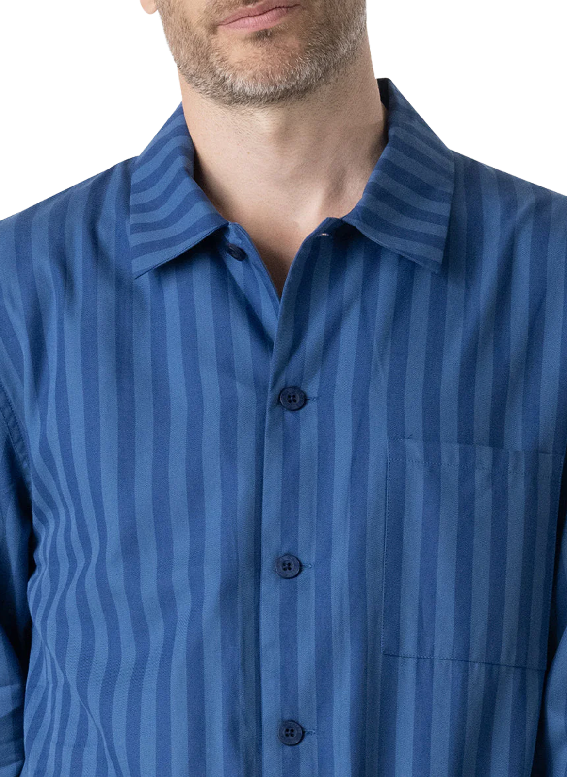 Striped cotton pajama set EMINENCE Blue