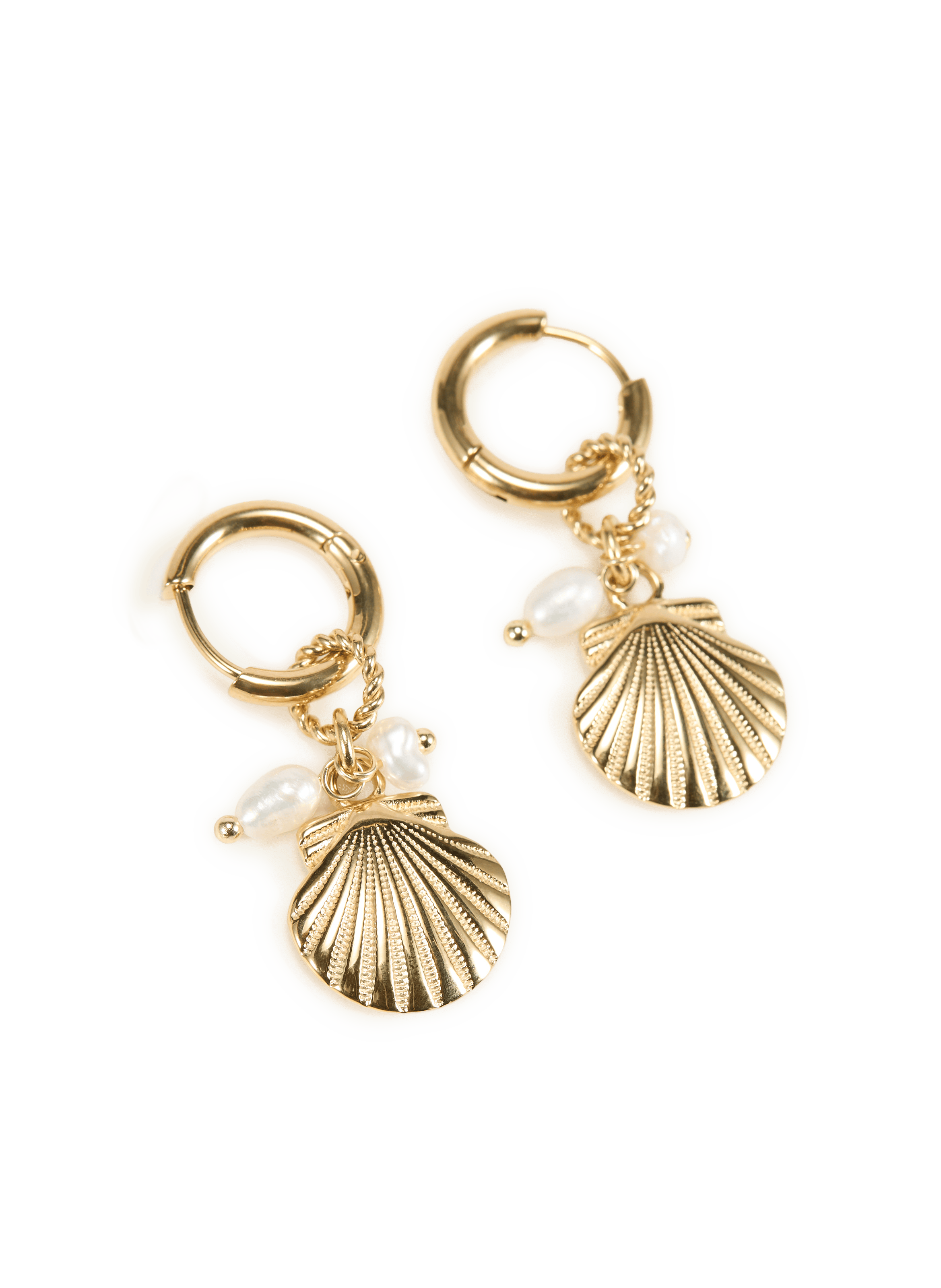 Boucles d'oreilles coquillage AU PRINTEMPS PARIS Doré