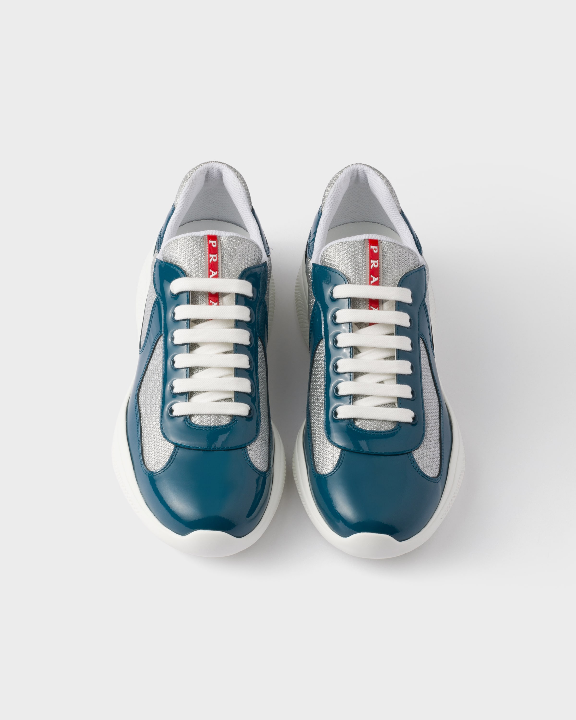 Sneakers prada america’s cup en cuir verni et tiss PRADA Vert
