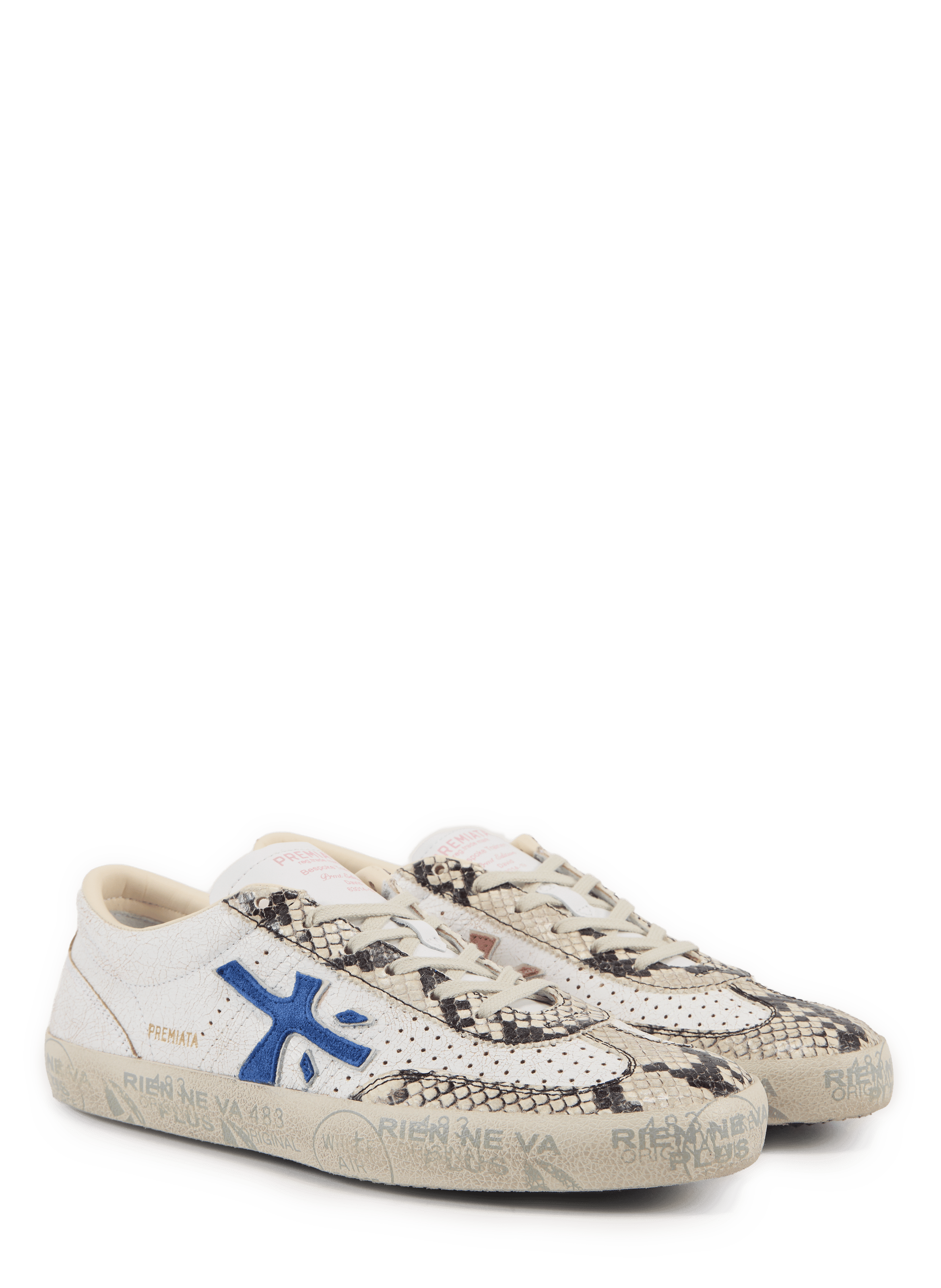 Baskets Davidd en cuir mélangé PREMIATA Blanc