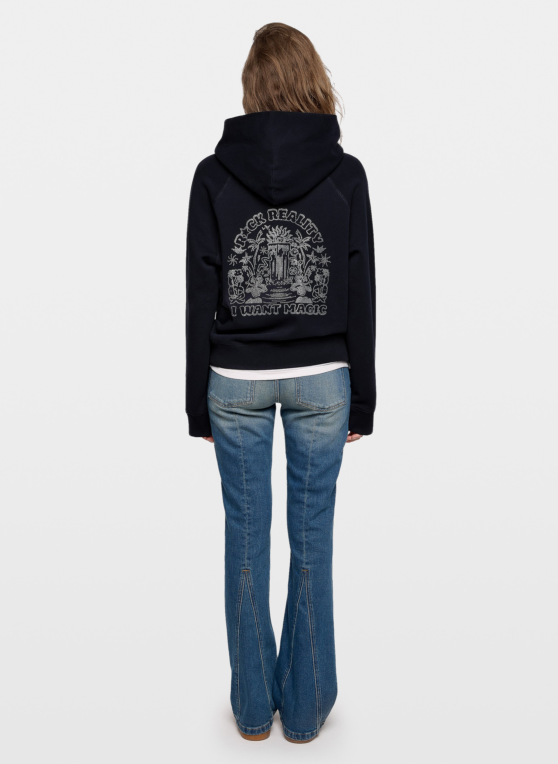 Sweat col rond en coton bio georgy ZADIG&VOLTAIRE Bleu