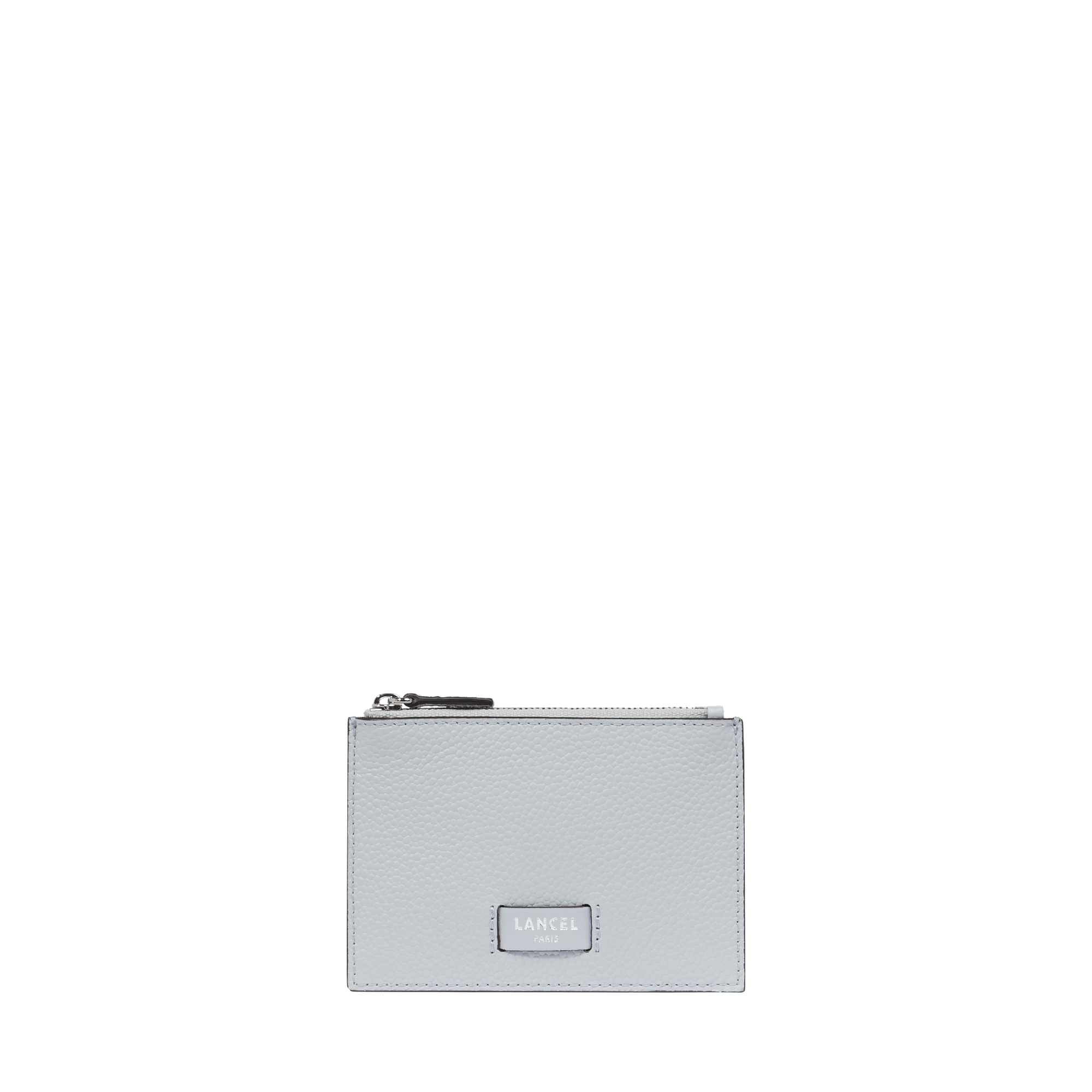 Porte-cartes zippé l ninon de lancel en cuir LANCEL Gris